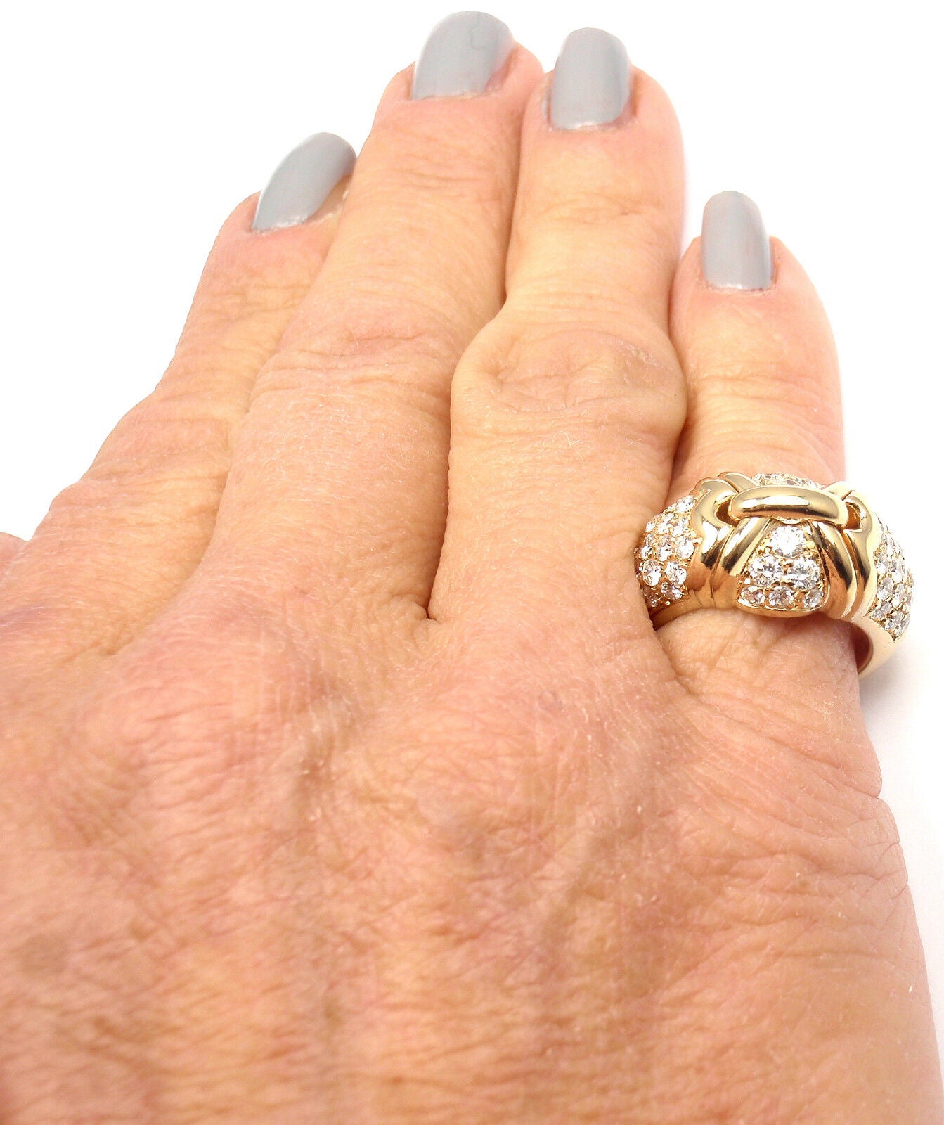 Authentic Bvlgari Bulgari 18K Yellow Gold 2 Carat Diamond Ring for Women - Luxury Jewelry Gift for Anniversary, Engagement & Special Occasions