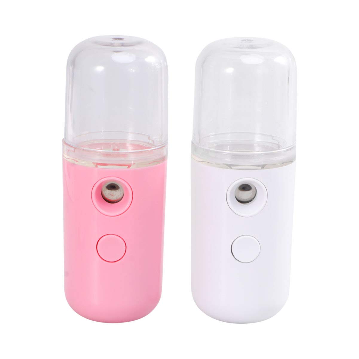 VOSAREA Handheld Steamer & Facial Humidifier - 2 Pack Portable Mist Sprayer for Skin Care, Travel & Home Use | Beauty Device for Women | Compact Personal Humidifier for Dry Skin Relief & Makeup Setting