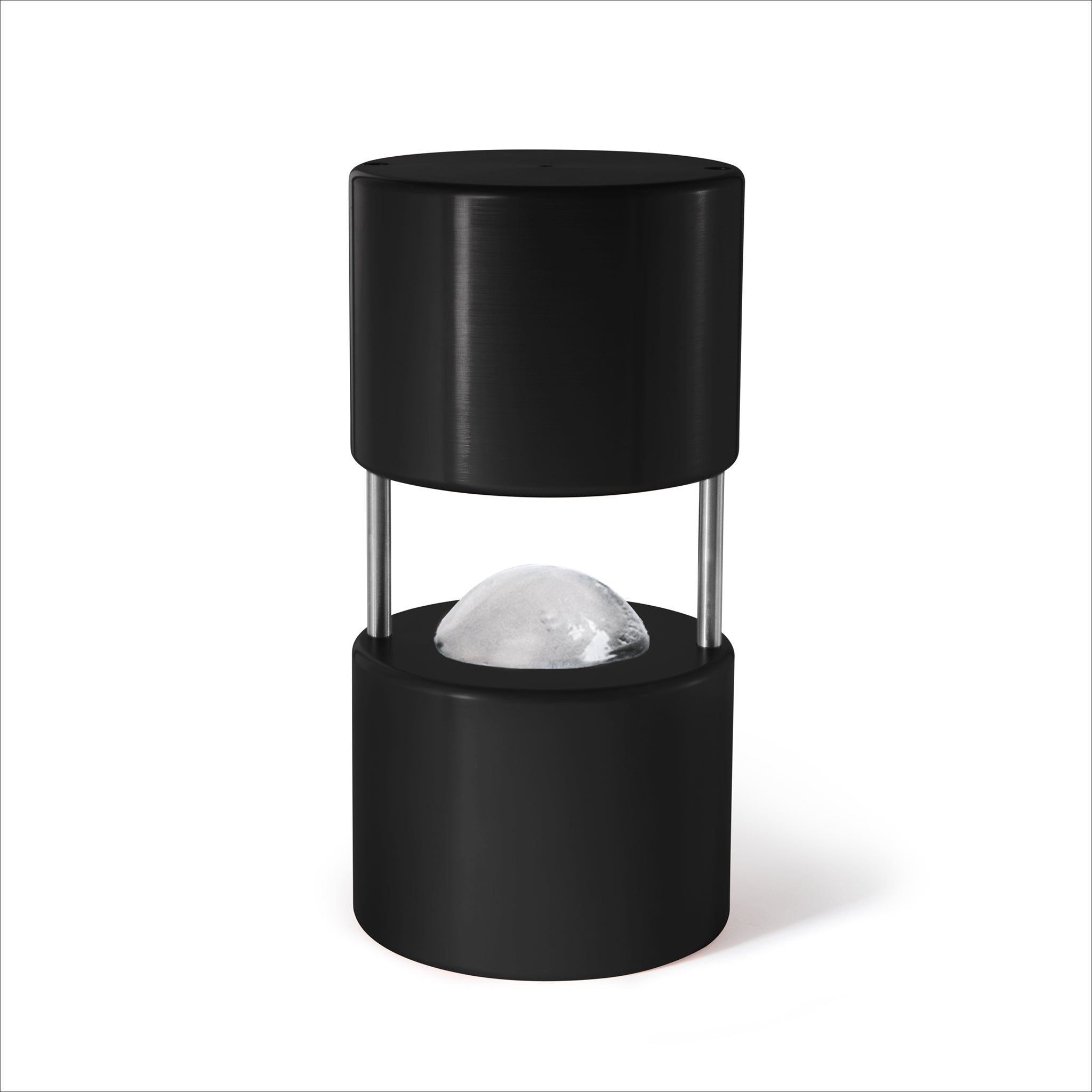 Premium 55mm Ice Ball Maker - High-Quality Aerospace Grade Aluminum with Sleek Black Finish - Perfect for Whiskey, Cocktails, and Home Bar Accessories