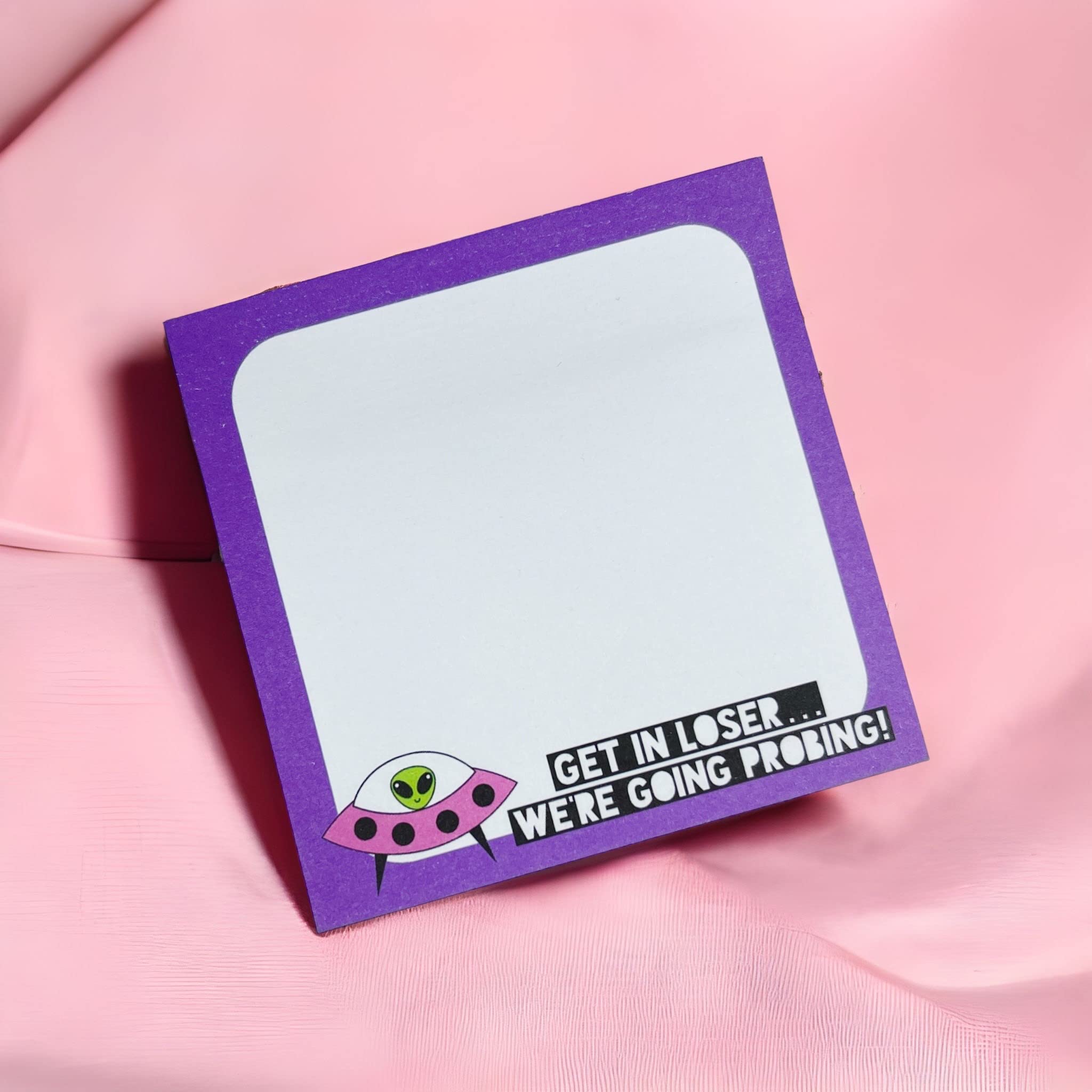 Alien Post-it Notes Set of 6 - UFO Themed Sticky Notepads, Cute & Funny Stationery for Office, School, and Home Organization - Perfect for Reminders, Notes, and Creative Planning