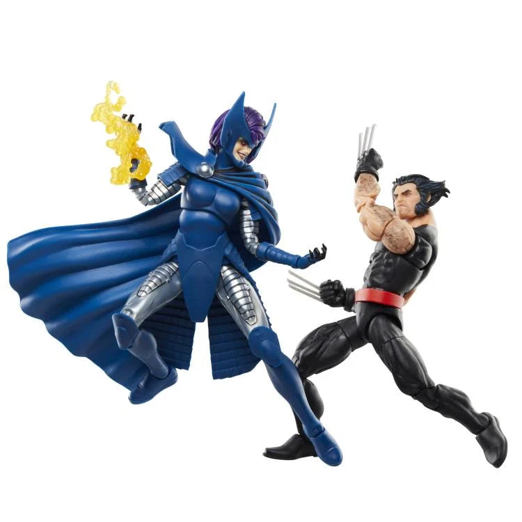Marvel Legends Wolverine and Psylocke 2-Pack Action Figures - 50th Anniversary Edition | Collectible Superhero Toys for Display & Gifts | Marvel X-Men Comics Fans