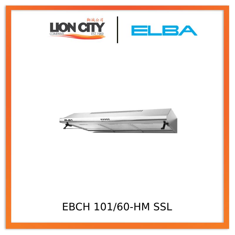 Elba 60cm Designer Hood EBCH101/60HM - Premium Stainless Steel Kitchen Chimney for Modern Homes | Perfect for Open Kitchens & High Smoke Cooking Areas