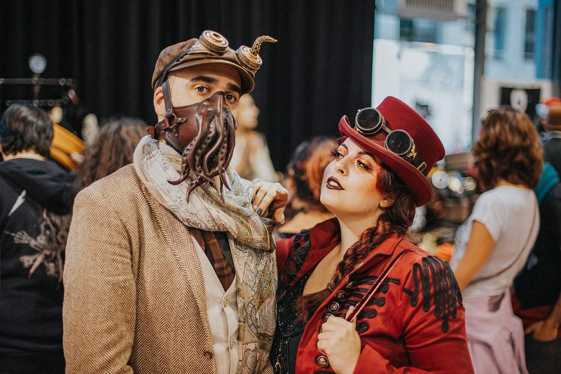 Steampunk Leather Mask - Cthulhu Octopus Design for Cosplay & Halloween Costume - Perfect for LARP, Gothic Fashion, and Horror Conventions