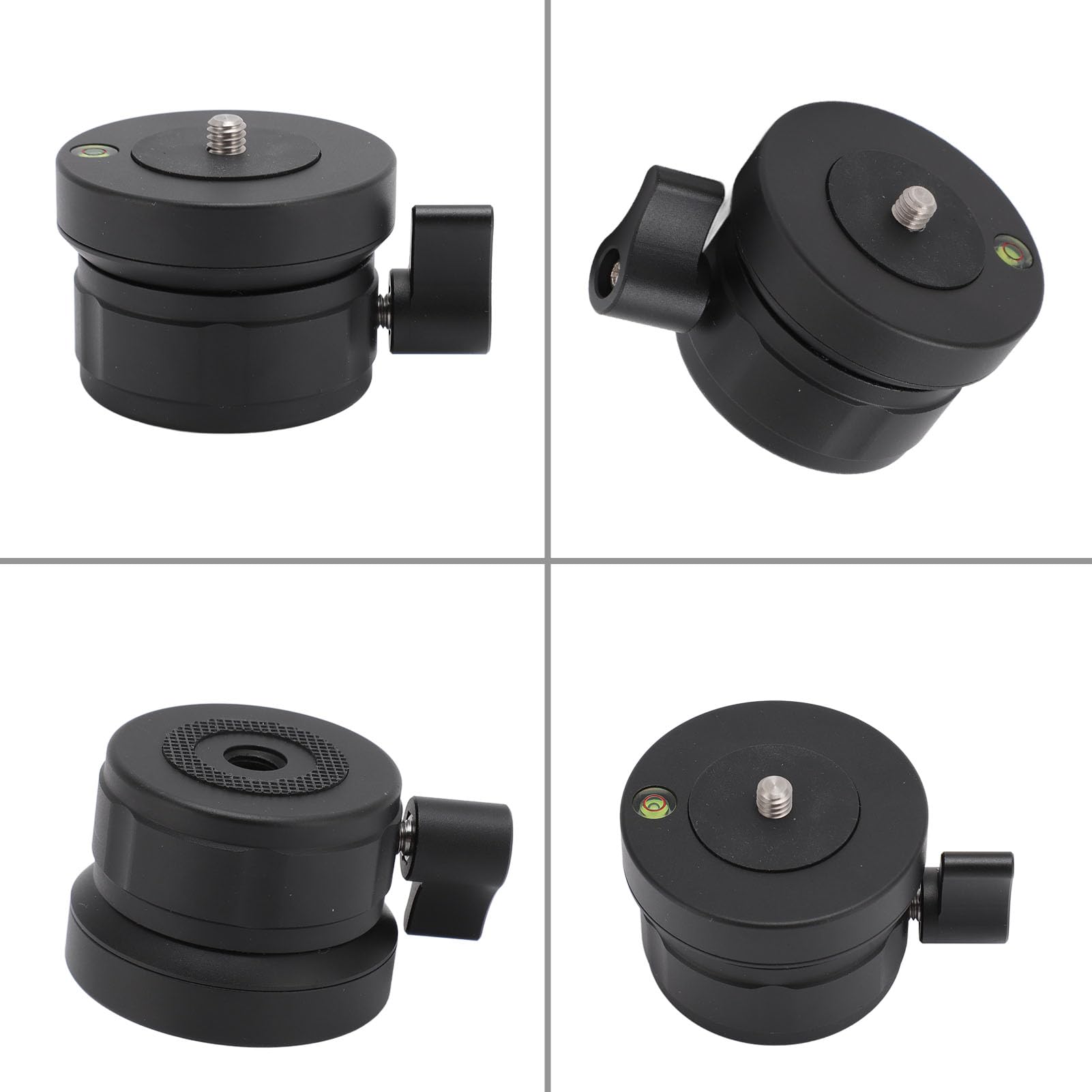 5° Tilt Mini Leveling Base with Bubble for Tripod Head - 1/4
