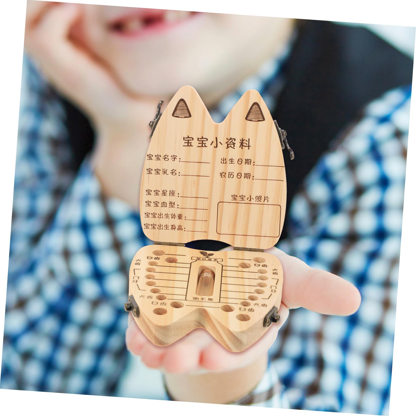 UPKOCH 4-Pack Wooden Tooth Storage Cases - Natural Tooth Saver Containers for Travel & Home Organization | Perfect for Dentists, Collectors & Baby Teeth Keepsakes