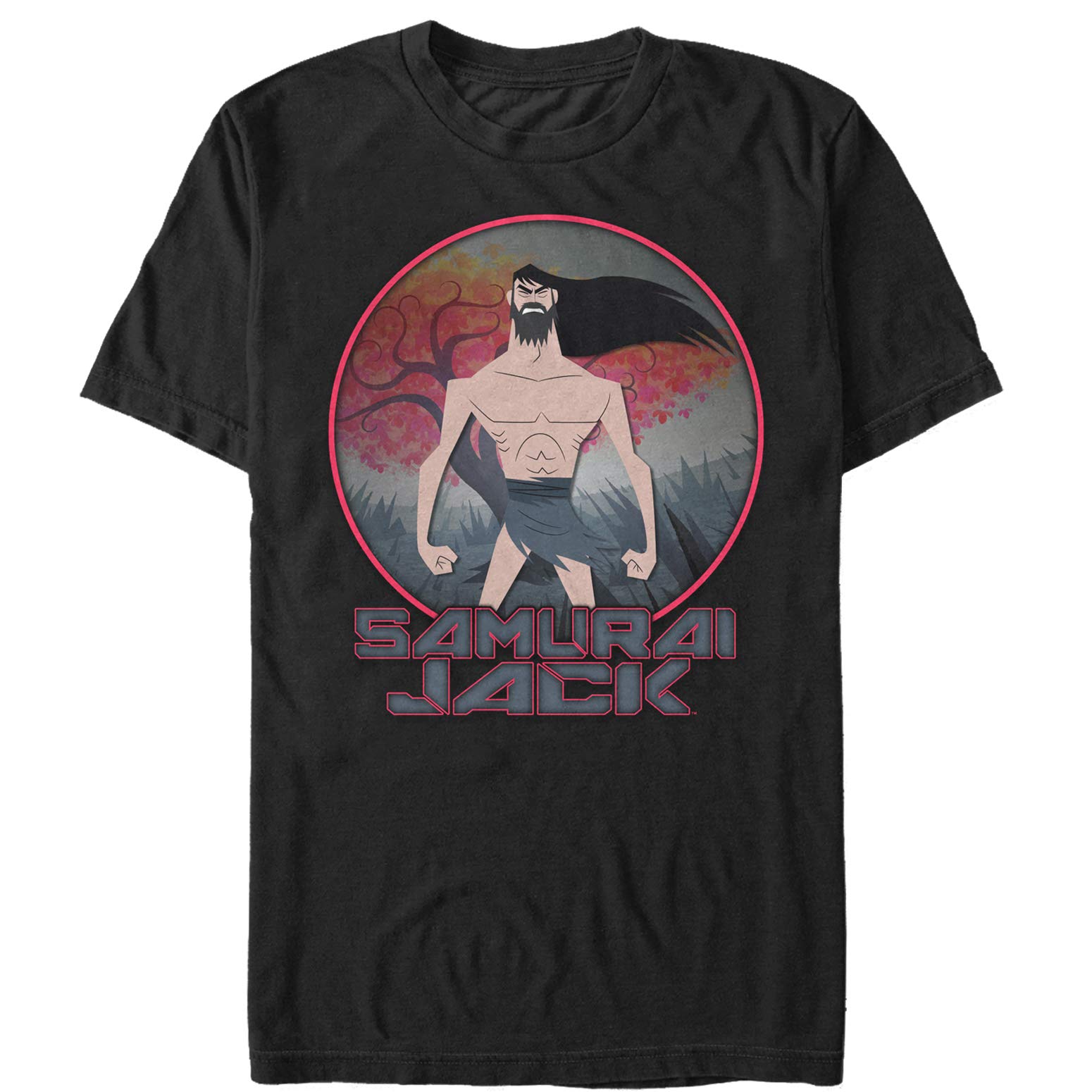 Men's Samurai Jack Tree Graphic T-Shirt - Anime Inspired Casual Tee for Fans, Streetwear & Everyday Wear