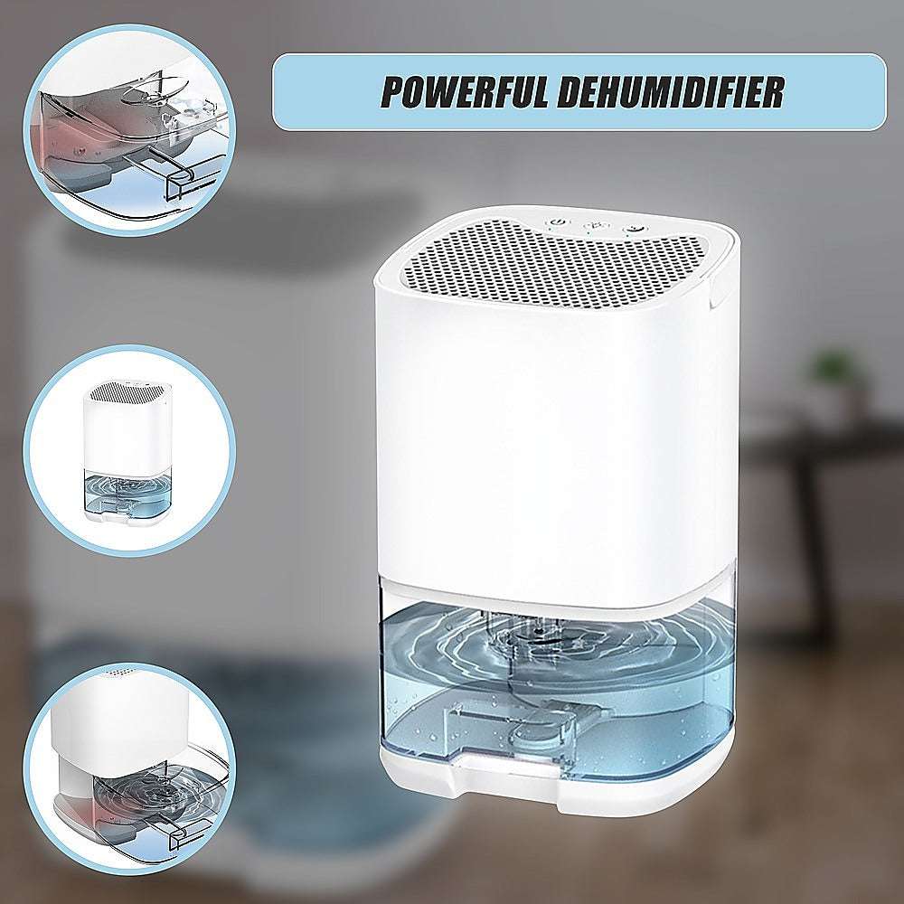 1000ML Mini Dehumidifier - Portable Air Dryer for Home, Office & Closet - Compact Moisture Absorber Machine for Basement, Bathroom & Small Spaces