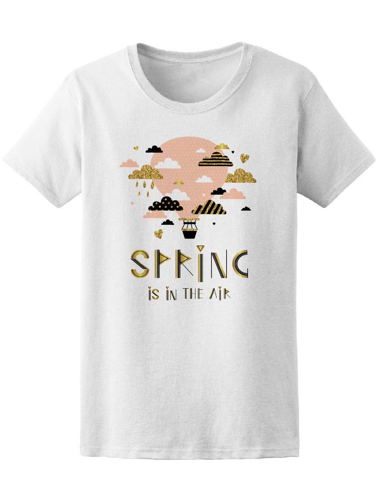 Women's Cute 'Spring Is in The Air' Graphic T-Shirt - Casual Spring Outfit for Daily Wear & Outdoor Activities
