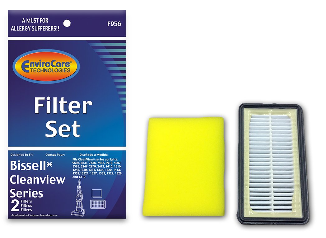 EnviroCare HEPA Replacement Vacuum Filters for Bissell Cleanview Upright Vacuums - 3 Pack Air Purifier Filters for Pet Hair, Dust & Allergens - Perfect for Home Cleaning & Allergy Relief