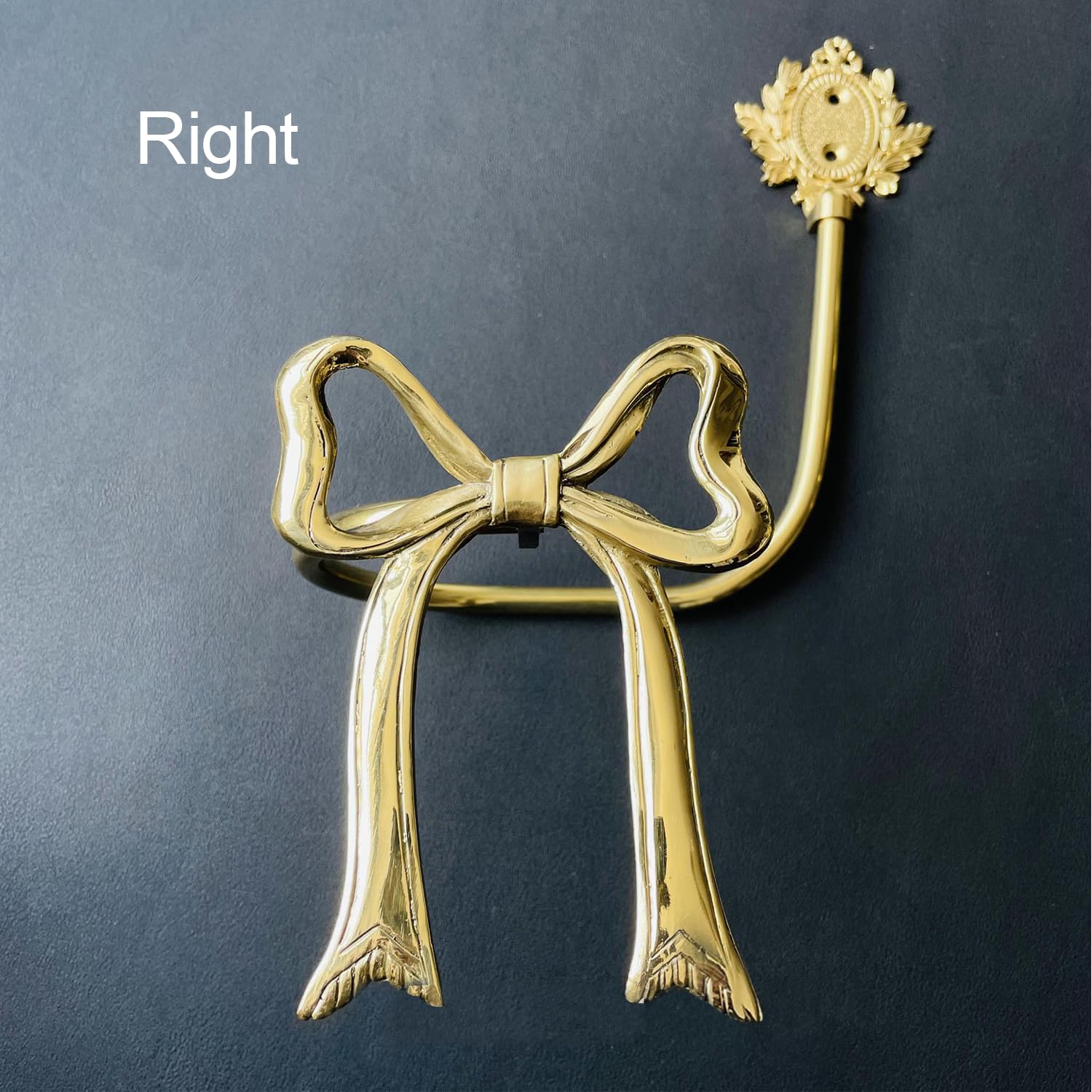 Elegant Gold Bow Curtain Tiebacks Set of 2 - Brass Curtain Holdbacks for Drapes - Decorative Wall Hook Holders for Girls Room & Living Room - Perfect for Window Treatments, Home Decor & Interior Design