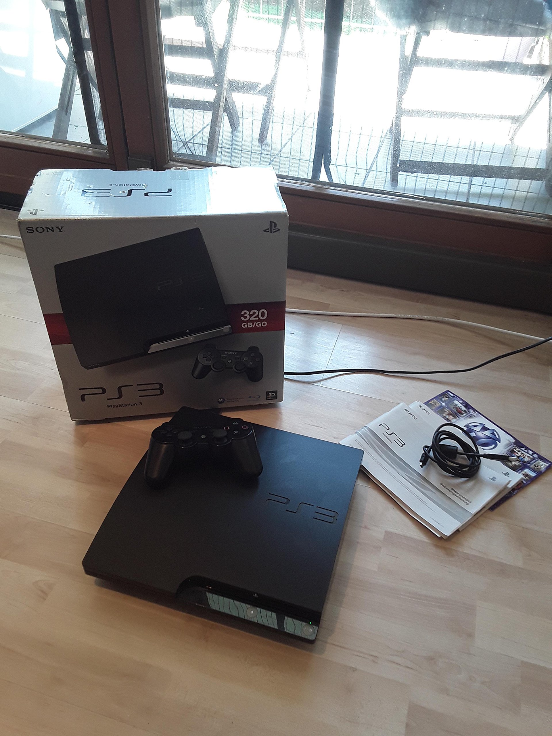 PlayStation 3 Slim 320GB Console (J-Model) with Wireless DualShock 3 Controller - HD Gaming System for Home Entertainment & Classic PS3 Games