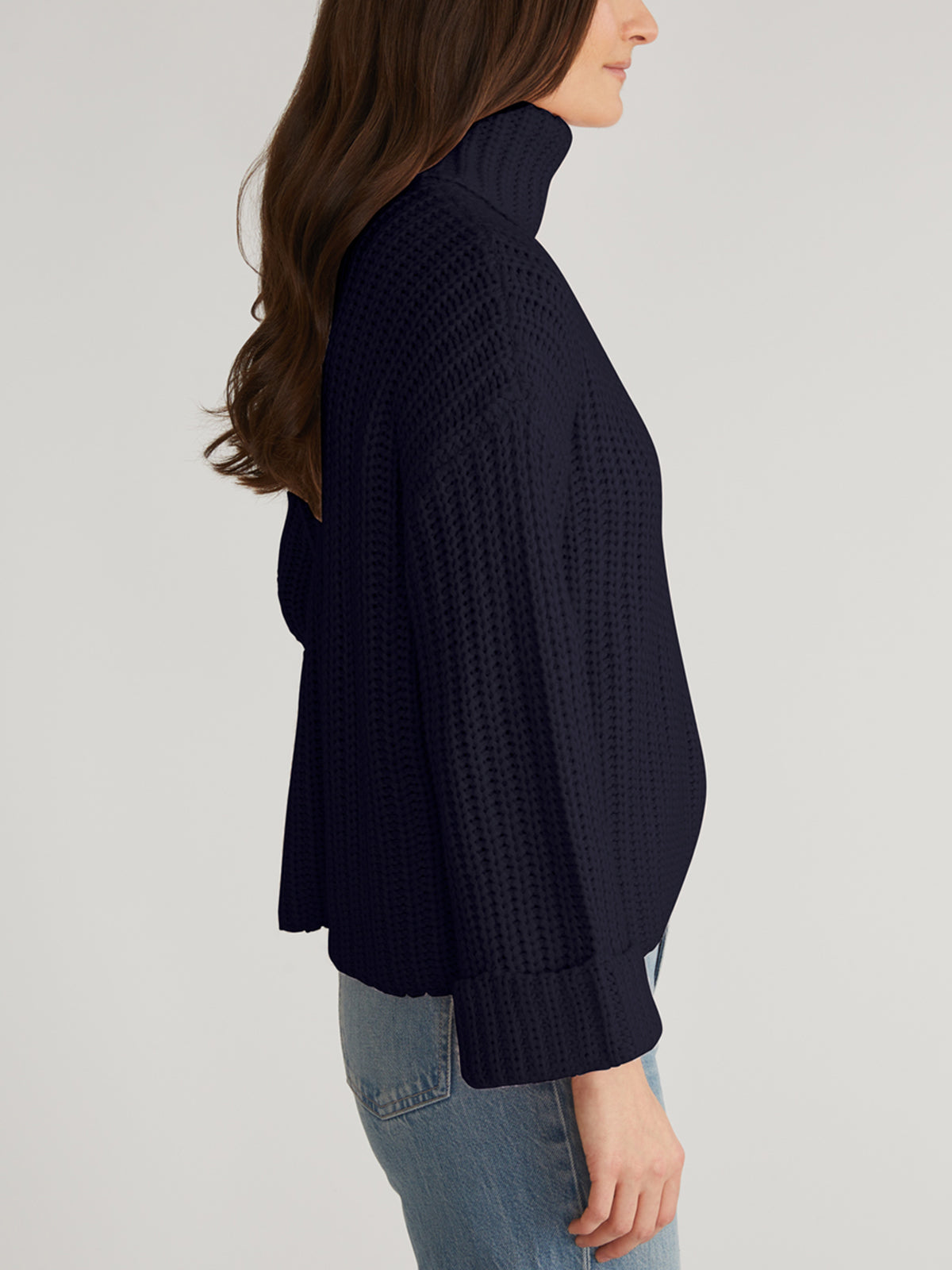 Vida Women's Turtleneck Shaker Pullover Sweater - Cozy Winter Knit Top for Work, Date Night & Casual Outfits