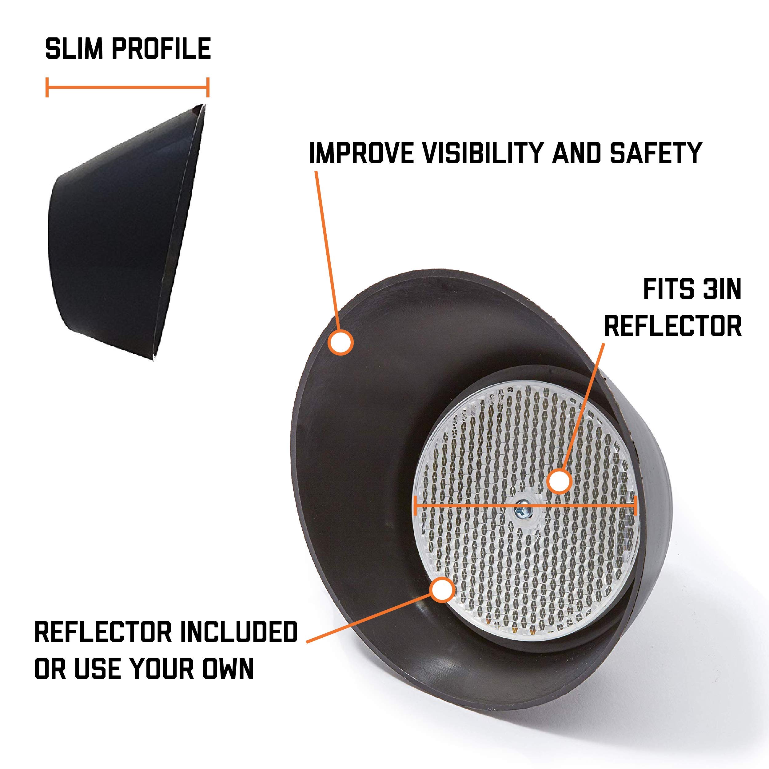 **EMX 3-Inch Garage Door Opener Safety Beam Plastic Reflector with Protective Hood – Durable Gate Accessory for Enhanced Security & Safety**    *(Ideal for Residential & Commercial Garage Doors, Driveway Gates, and Automated Entry Systems)*