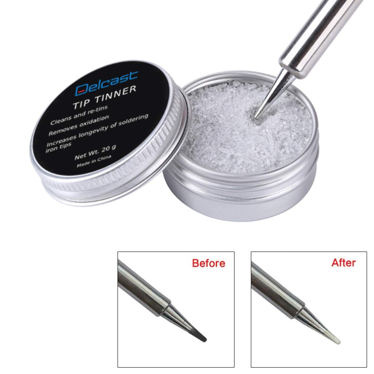 Premium Tip Tinner & Cleaner Compound for Soldering Irons – Essential for Electronics Repair, Jewelry Making & DIY Projects