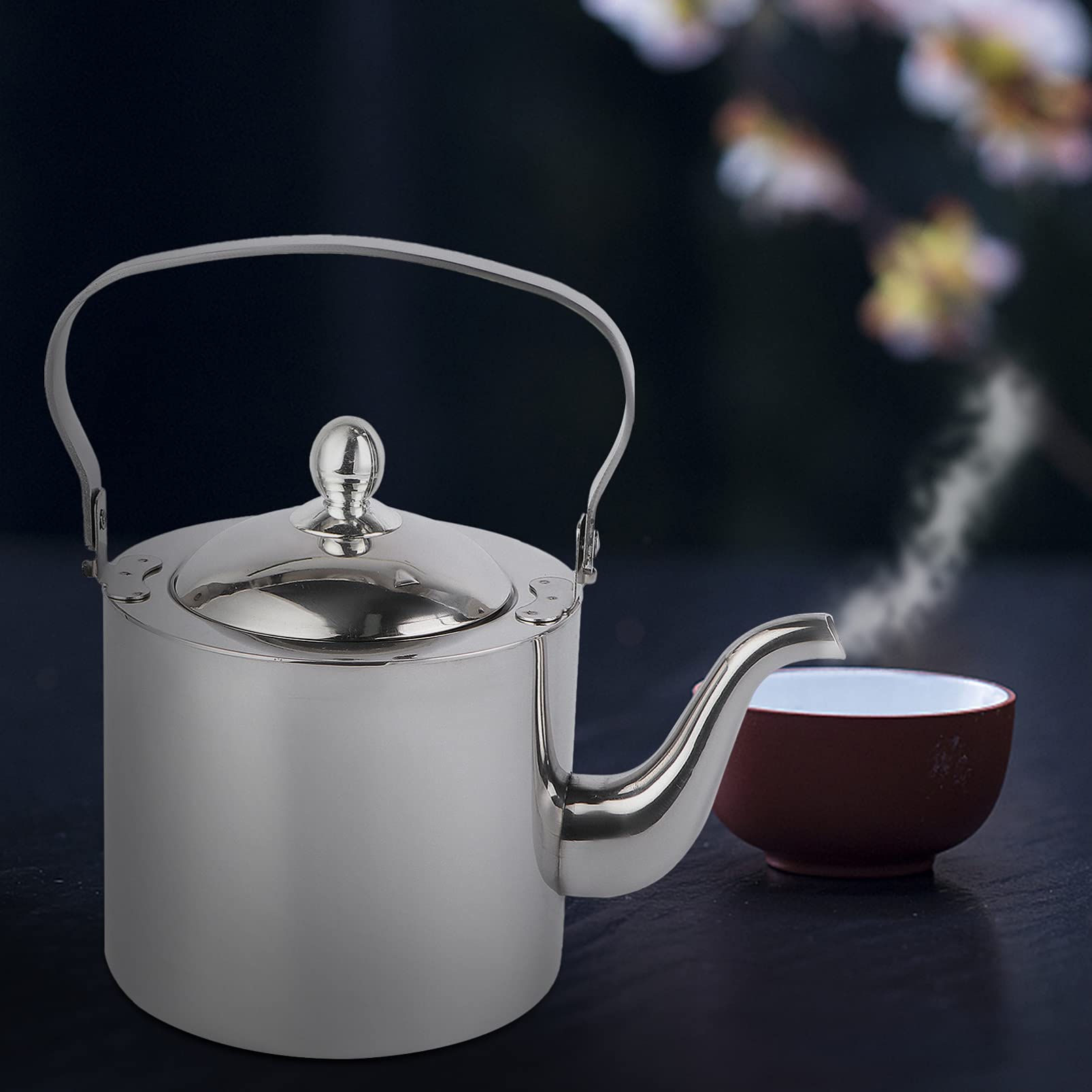 Stainless Steel Tea Kettle with Infuser - Large Stovetop Safe Teapot for Loose Leaf & Herbal Tea | Perfect for Home, Office & Outdoor Tea Brewing