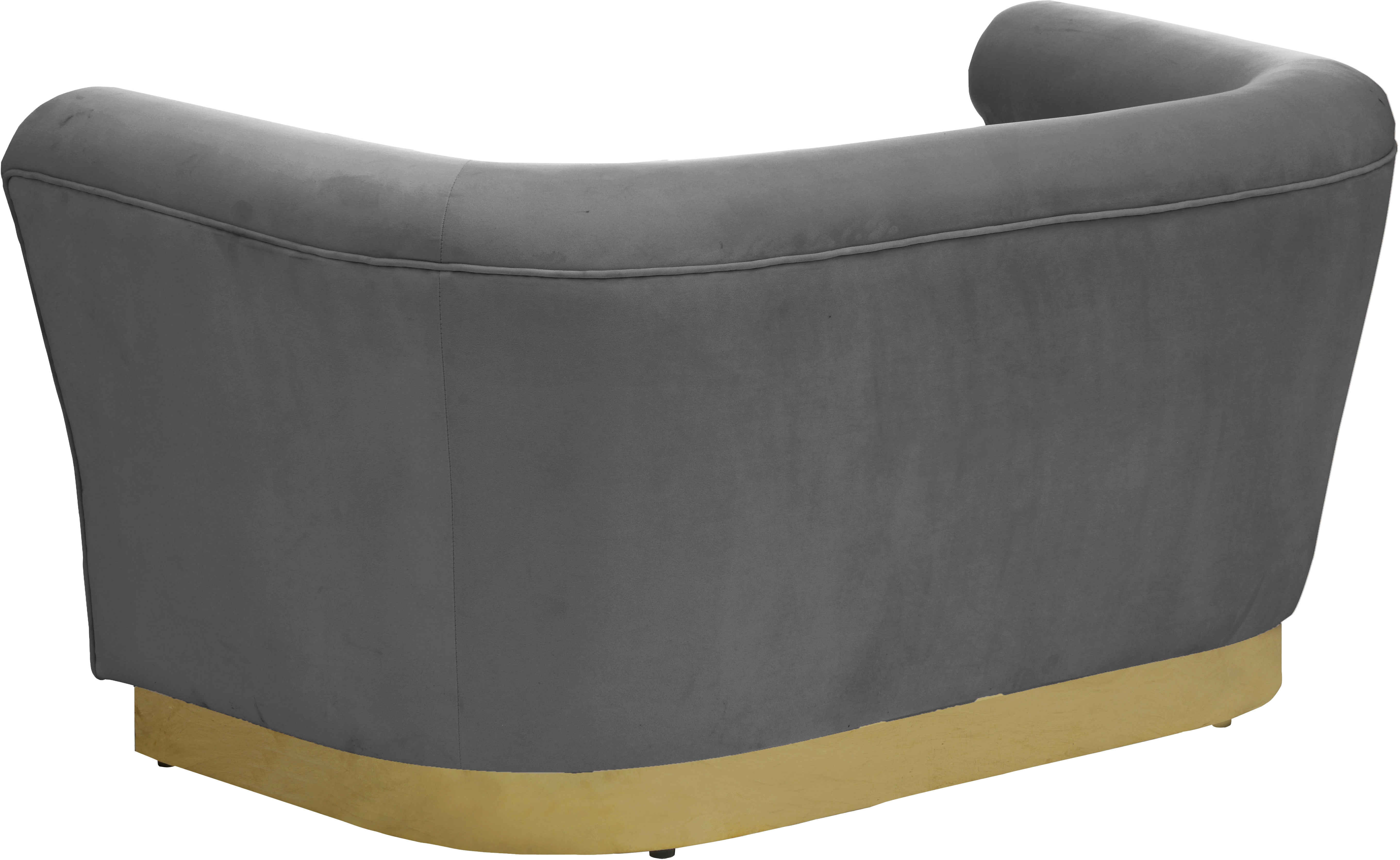 Bellini Velvet Loveseat - Modern Small Sofa for Living Room, Apartment & Office | Soft Upholstered 2-Seater Couch with Sturdy Wooden Legs | Perfect for Cozy Spaces, Small Homes & Reading Nooks