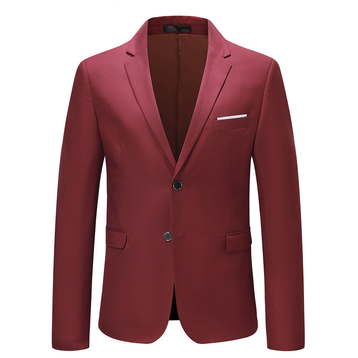 Classic Maroon Blazer for Men - Slim Fit Two Button Formal Jacket for Business, Weddings & Office Wear | Premium Wool Blend Suit Jacket for Professional & Special Occasions