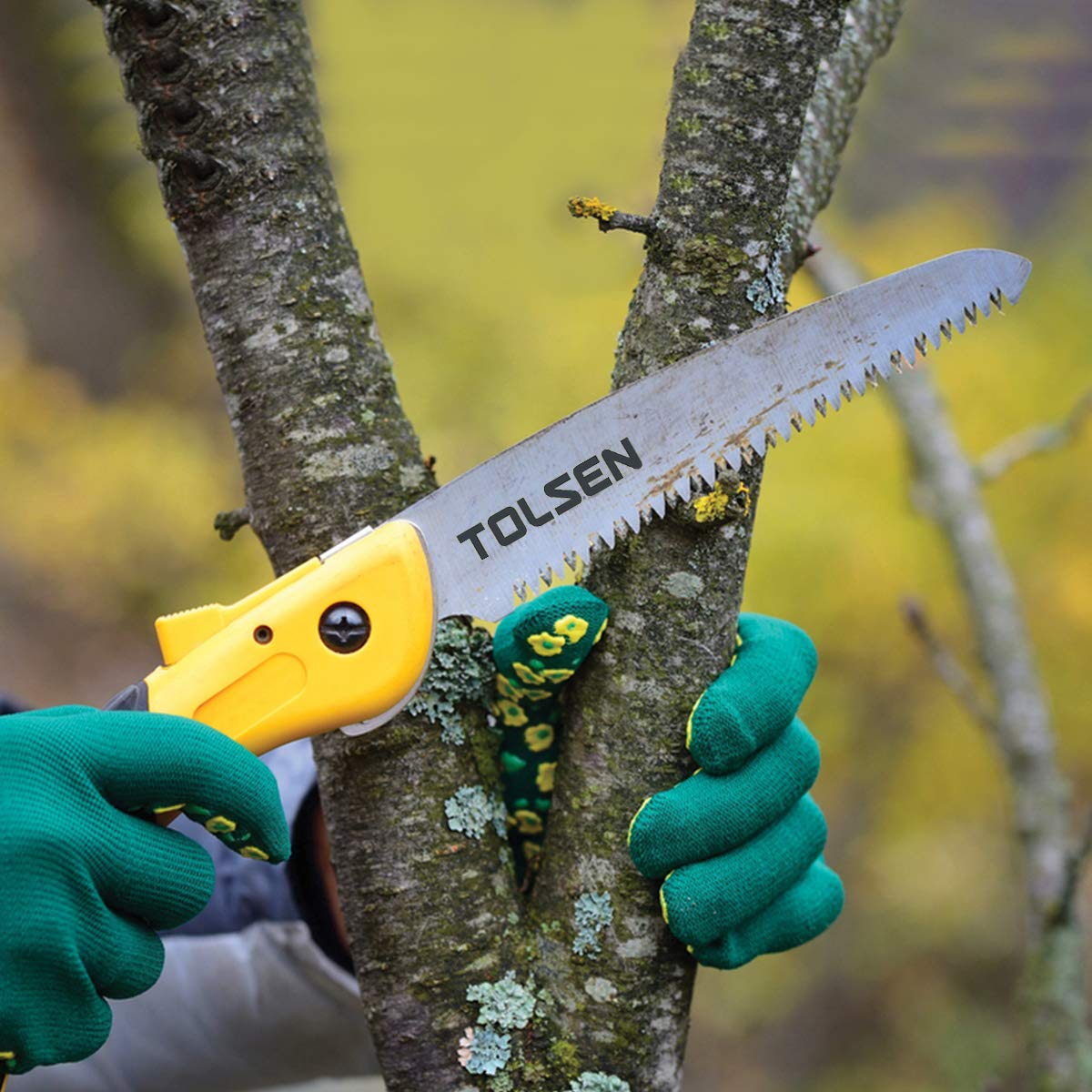 Tolsen 180MM Pruning Saw with Sharptooth Design - Heavy Duty Hand Saw for Wood Cutting, Carpentry, Gardening & Woodworking | Ergonomic Handle for Comfortable Use | Ideal for Tree Trimming, DIY Projects & Professional Woodworking