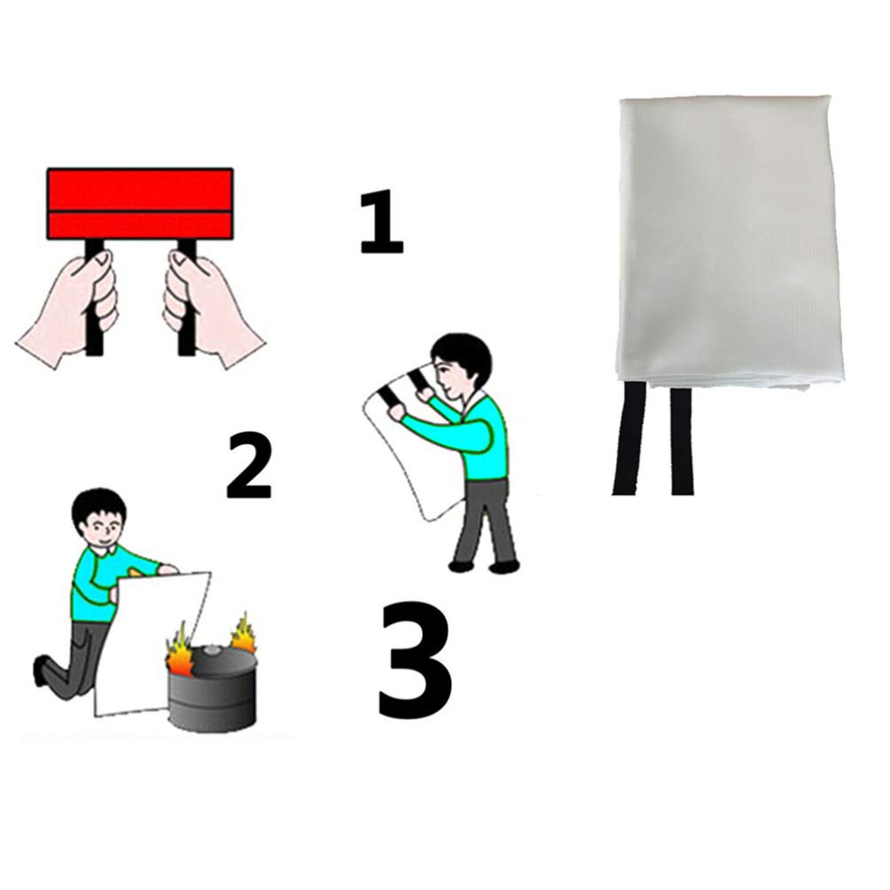 1pc Heat Resistant Fire Blanket - Durable Thermal Insulation Protection for Home, Kitchen, Camping & Emergency Use