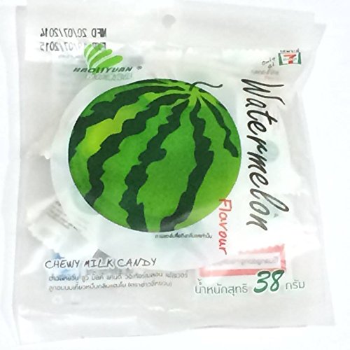 Haoliyuan Thai Chewy Milk Toffee Candy - Watermelon Flavor Dessert Snacks 38g | Perfect for Parties, Gifts & Sweet Cravings