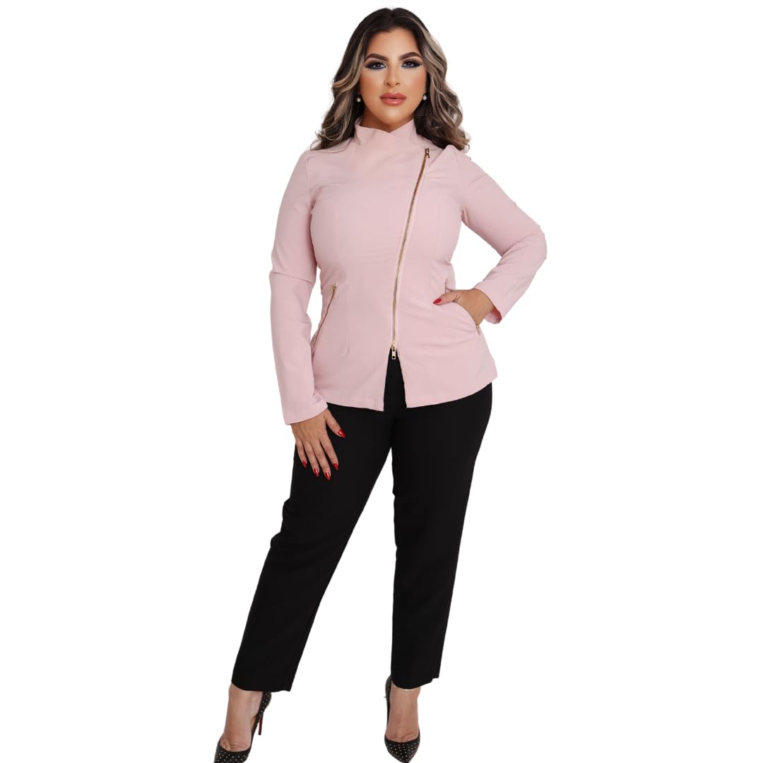 Best Women's Scrubs for Spa & Salon - Pink Aesthetician Uniform, Long Sleeve Bleach-Resistant Top | Perfect for Medical Professionals, Nurses & Beauty Therapists