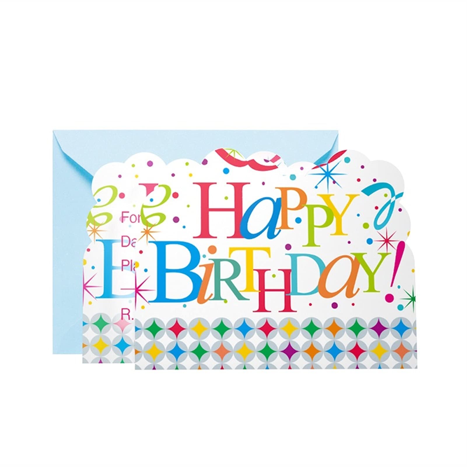 TOMYEUS Happy Birthday Greeting Cards - 6pcs Cute Printed Invitation Cards with Envelopes for Kids Birthday Party Favors, Decorations & Surprise Gifts | Perfect for Birthday Celebrations, School Events & Special Occasions