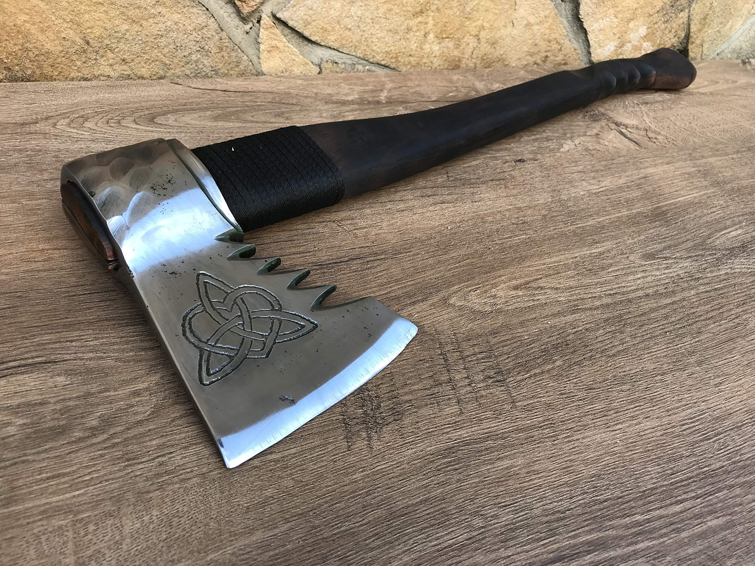 Celtic Love Knot Viking Axe Hatchet - Handcrafted Iron Axe for Men, Unique Manly Gift for Anniversary, Birthday & Special Occasions - Perfect for Outdoor Adventures, Camping & Viking Reenactments