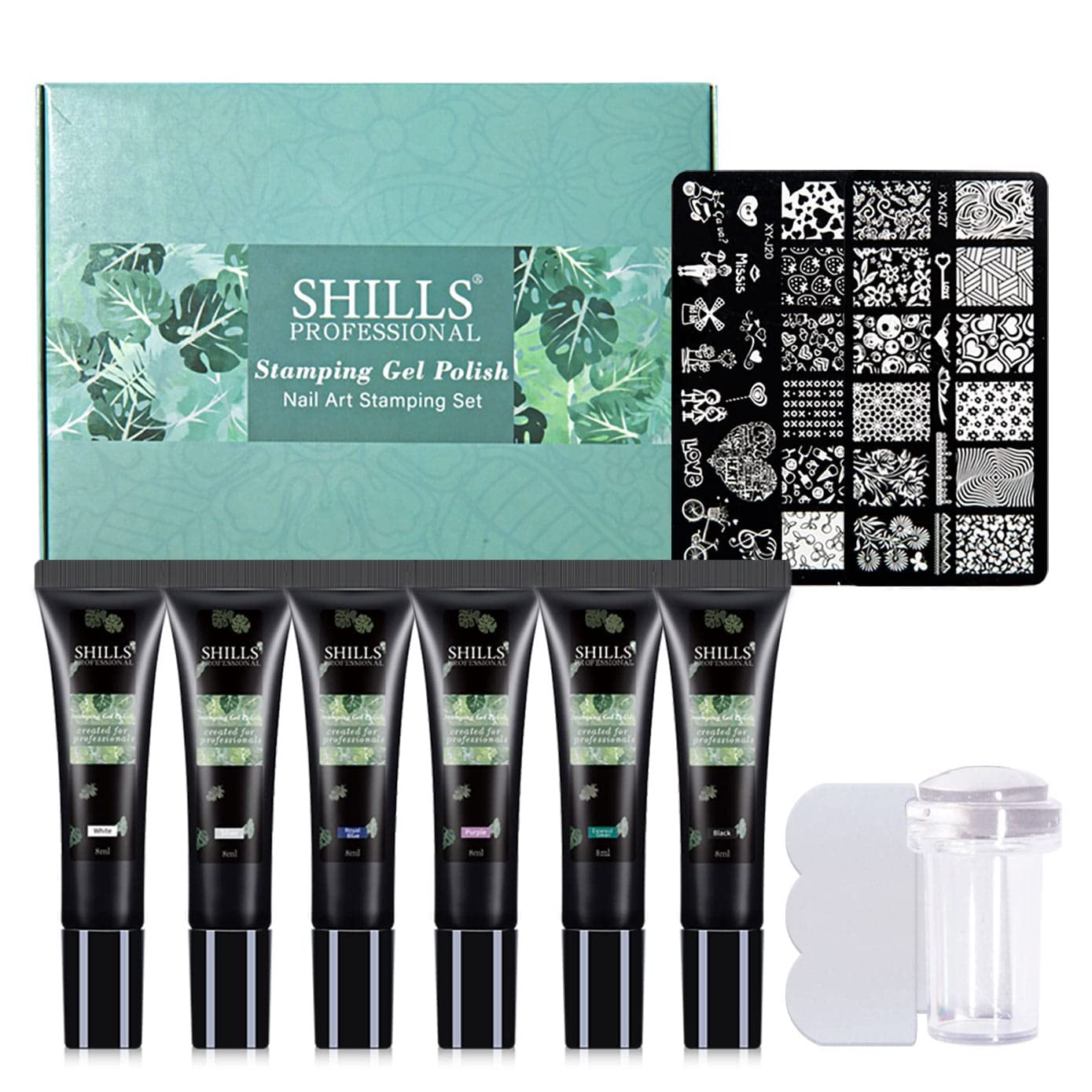 Shills Professional Nail Art Stamper Gel Kit - DIY Manicure Set for Salon-Quality Nails at Home | Perfect for Nail Art Enthusiasts & Beginners | Use for Parties, Weddings & Special Occasions