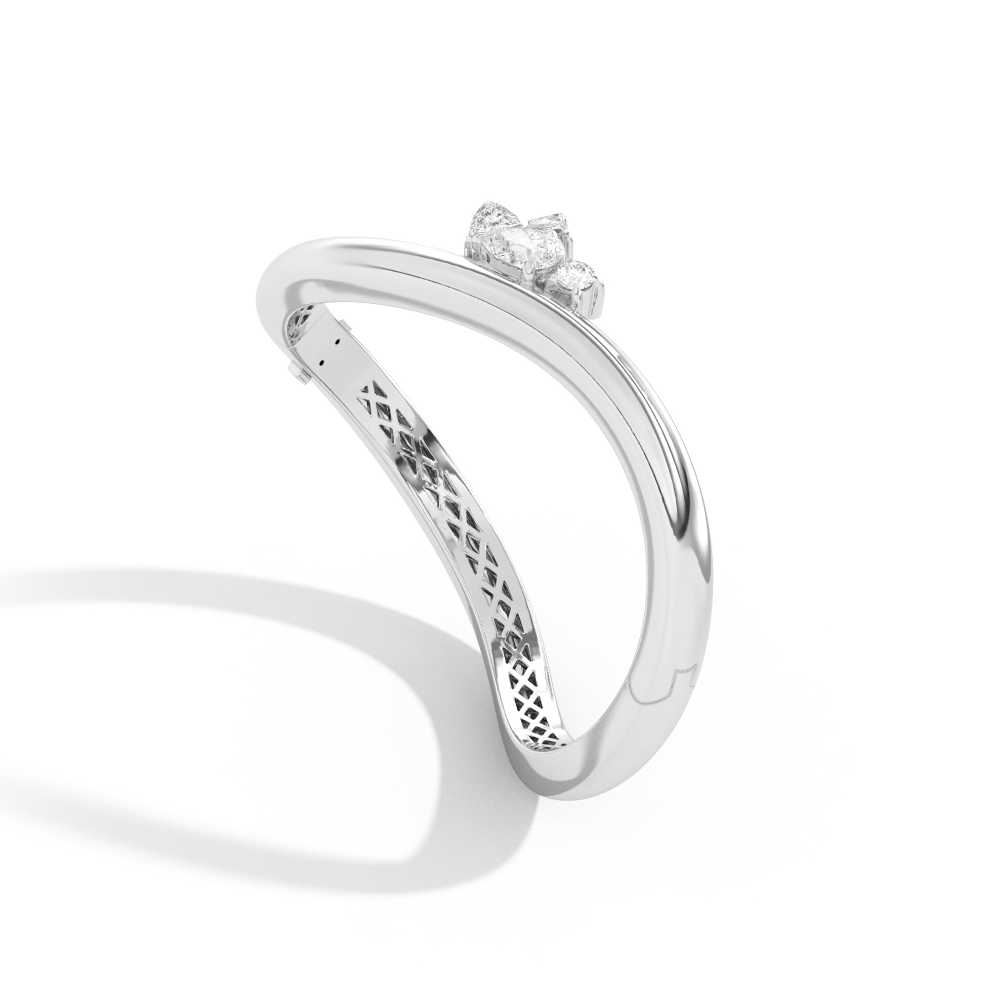 Gaudí Mosaic Curve Bangle No. 1 - Handmade Spanish Artisan Jewelry, Unique Stainless Steel Bracelet for Women - Perfect for Boho Fashion, Gift Giving & Special Occasions