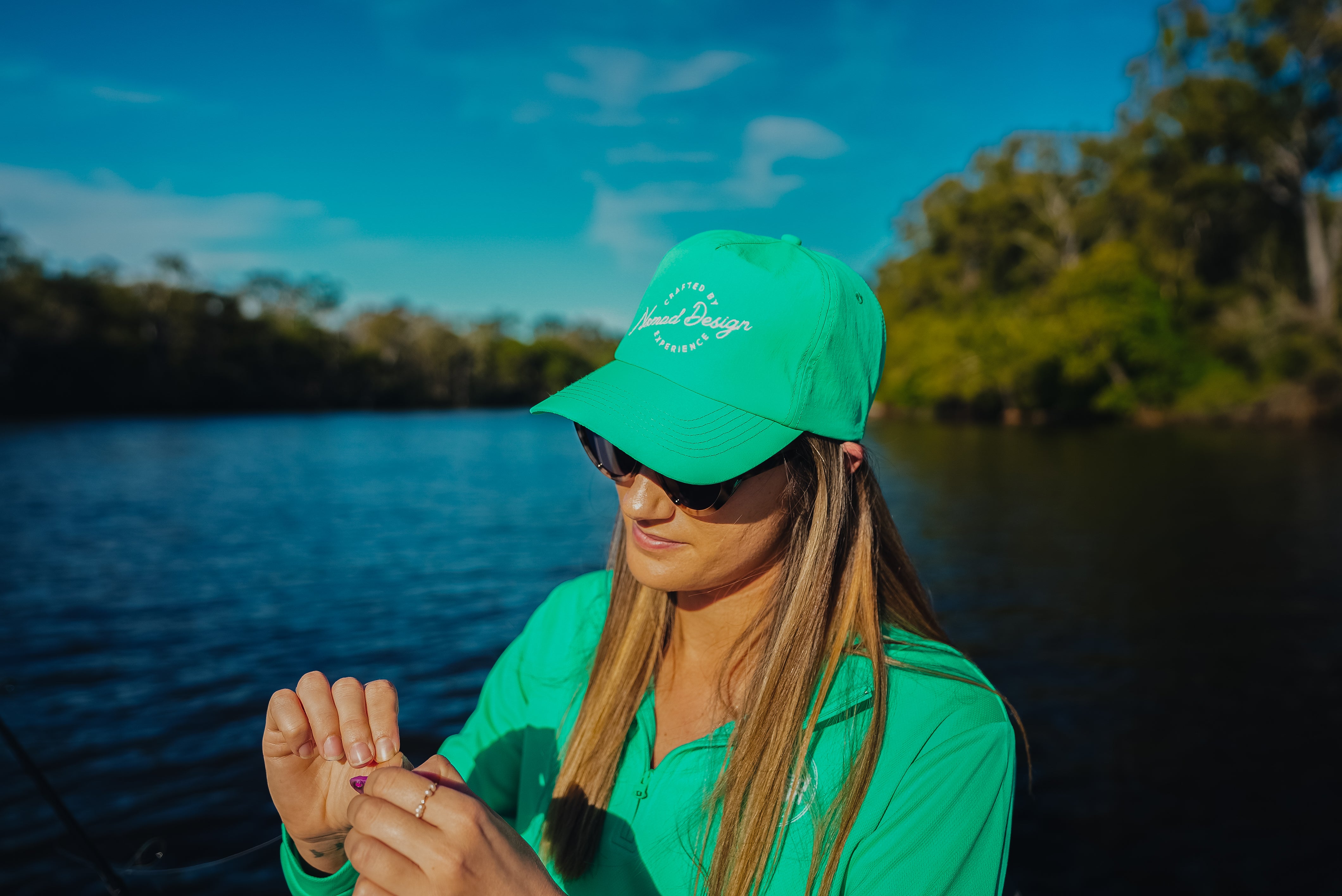 Premium UPF 50+ Surf Hat for Men & Women - Breathable Quick-Dry Sun Protection Bucket Hat for Beach, Fishing, Hiking & Outdoor Activities - Sea Green