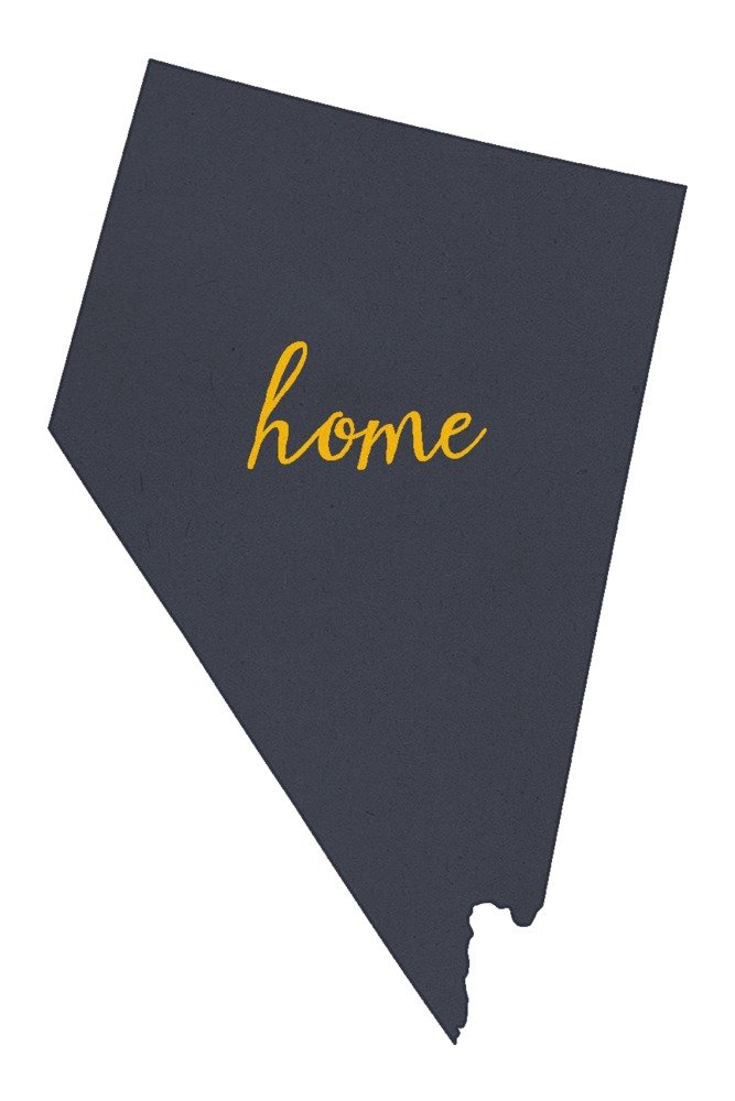 Nevada Home State Gray on White Wall Art Print - 9x12 Inches, Perfect for Home Decor & Office Wall Decoration | Ideal for Living Room, Bedroom, or Gift