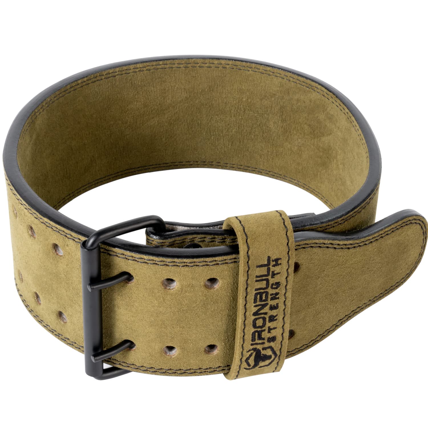 IPF Approved Powerlifting Belt 10mm - Leather Weight Lifting Belt for Squats, Deadlift & Bench Press - 4 Inch Gym Belt for Men & Women - Back Support for Strength Training, Powerlifting & CrossFit - Perfect for Home Gym & Professional Competitions
