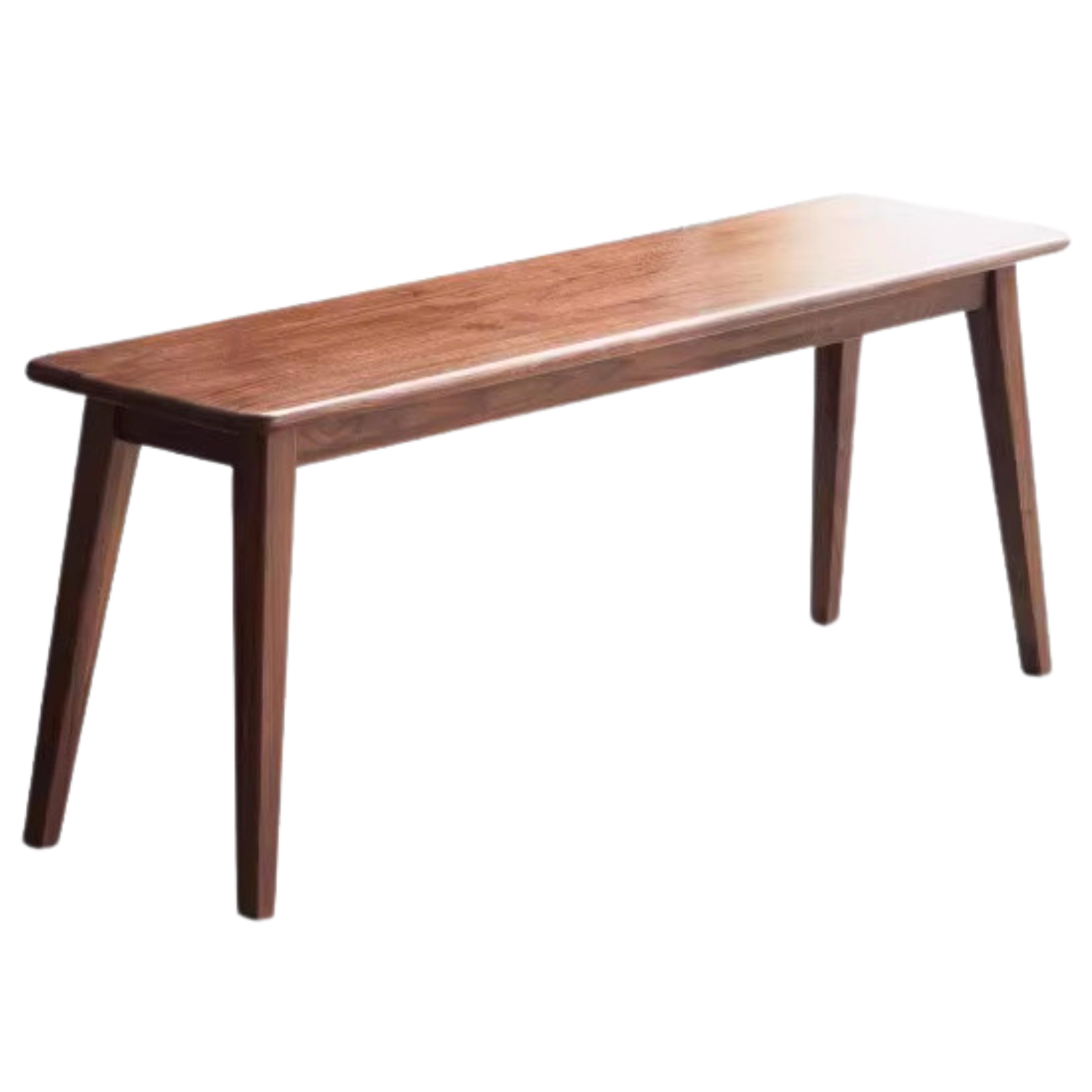Solid Black Walnut Wood Modern Long Bench - Stylish Entryway, Dining Room, or Living Room Seating Furniture for Home Decor