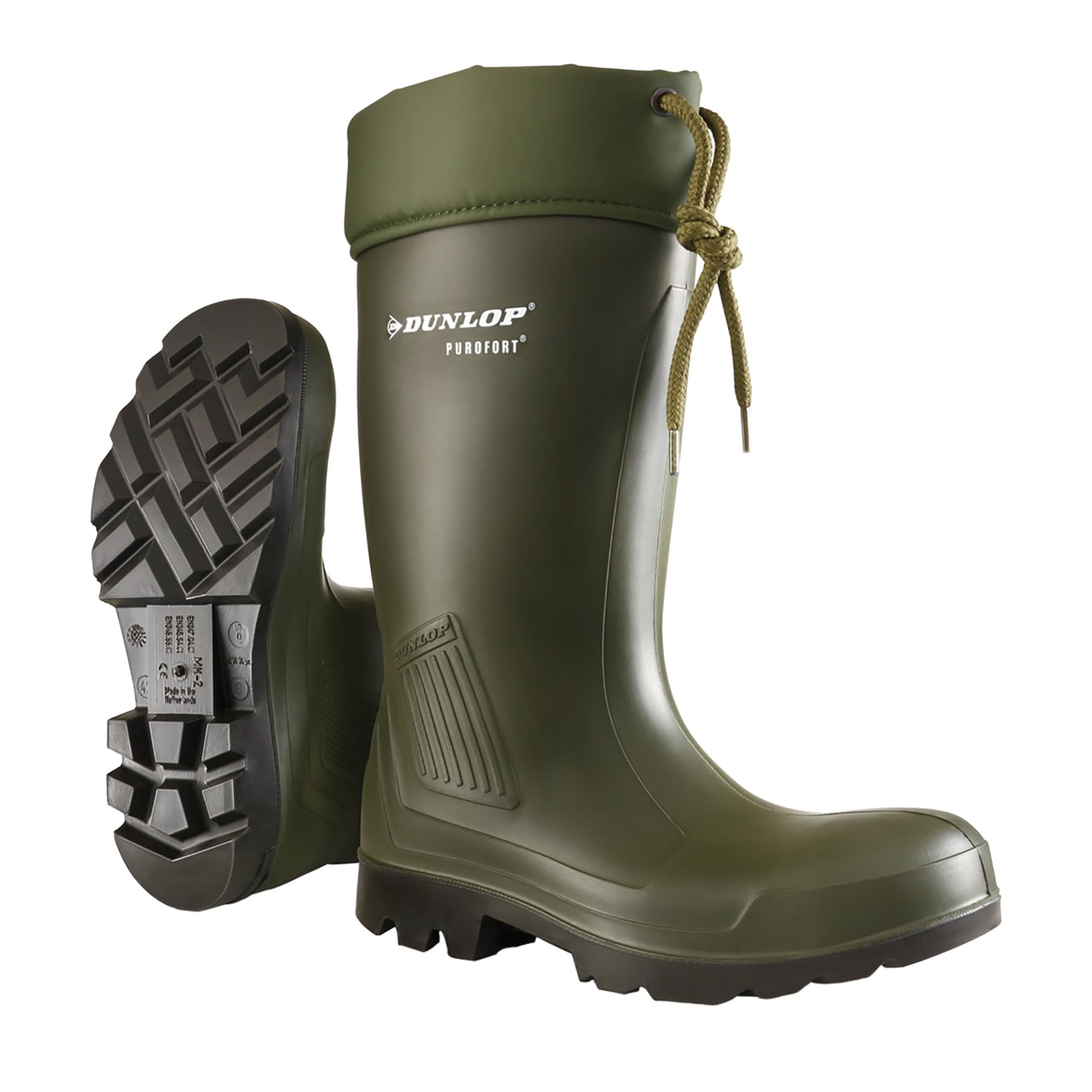DUNLOP Unisex Thermoflex Full Safety Green Work Boots UK 11 EU 46 - Heavy Duty Slip Resistant Shoes for Construction & Industrial Workers