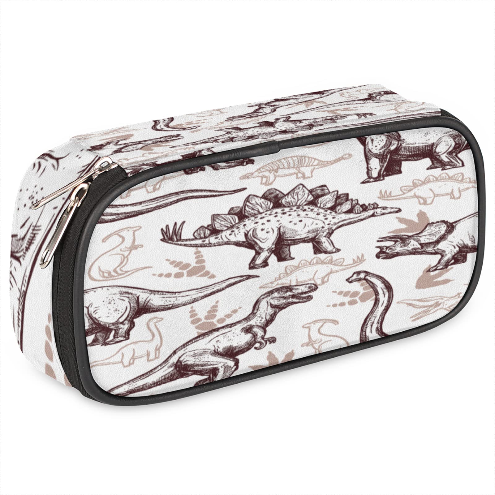 Dinosaur Pencil Case - Large Capacity Pen Pouch for School & Office