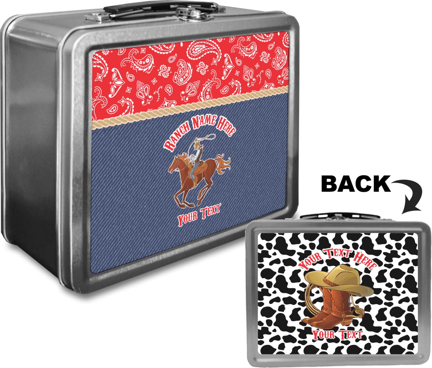 Personalized Western Ranch Lunch Box - Custom Insulated Lunch Bag for Work, School & Picnics - Durable & Stylish Lunch Tote for Adults & Kids - Perfect for Cowboys, Ranchers & Outdoor Enthusiasts