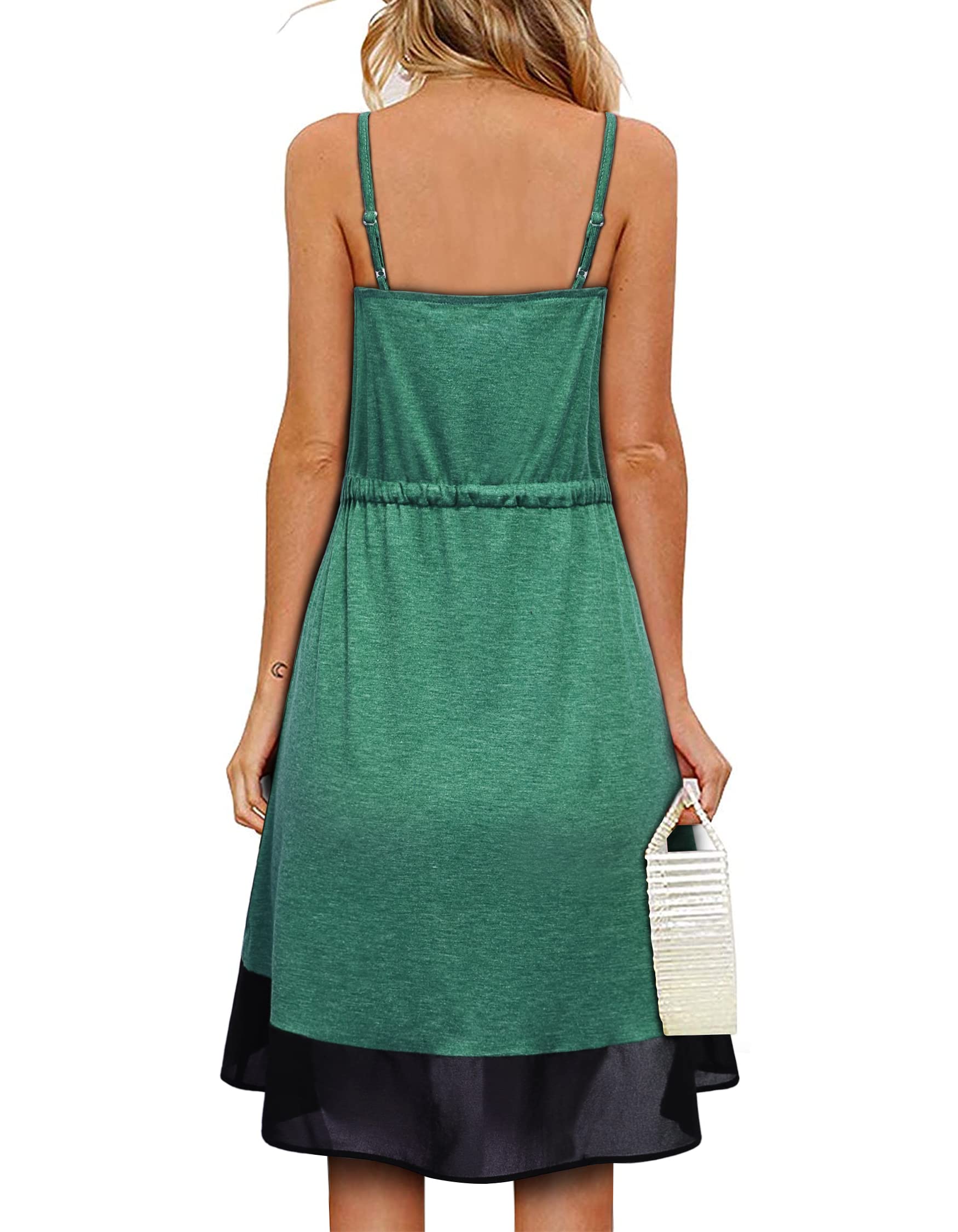 Women's Summer Wrap Dress - V Neck Sleeveless Midi Dress for Casual Wear | Beach, Vacation & Date Night Outfits