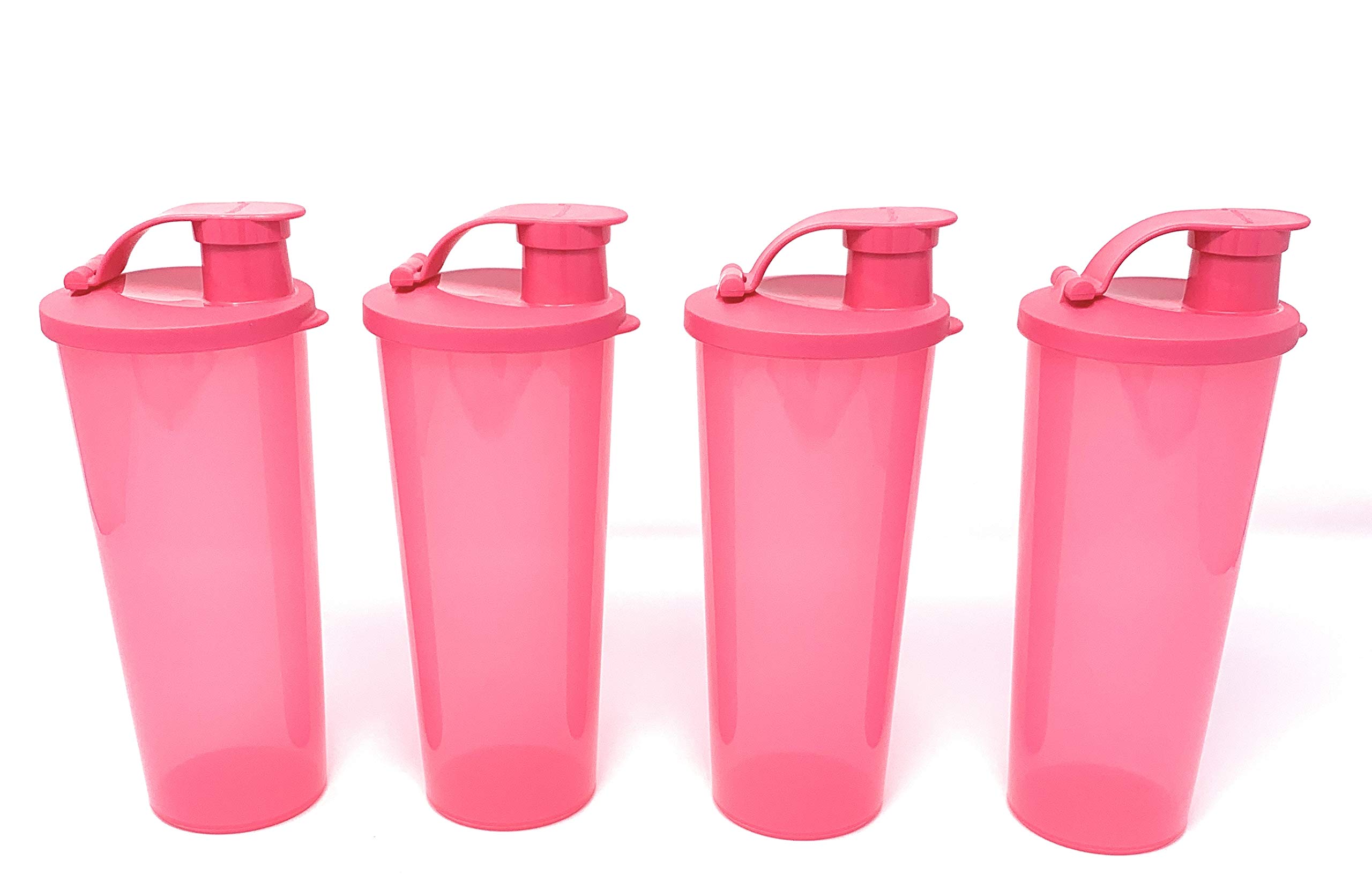 Tupperware Flip Pour Spout Tumbler - 16oz Leak-Proof Travel Cup for Water, Juice & Iced Coffee - BPA-Free Pink Insulated Drinkware for Gym, Office & Outdoor Activities