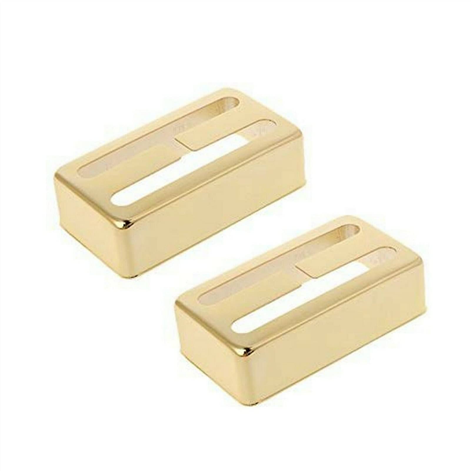 2 Pcs Brass Humbucker Pickup Covers for LP Guitar - Gold (Fits Most Electric Guitars) | Perfect for DIY Guitar Repair & Upgrade, Stage Performance & Studio Recording