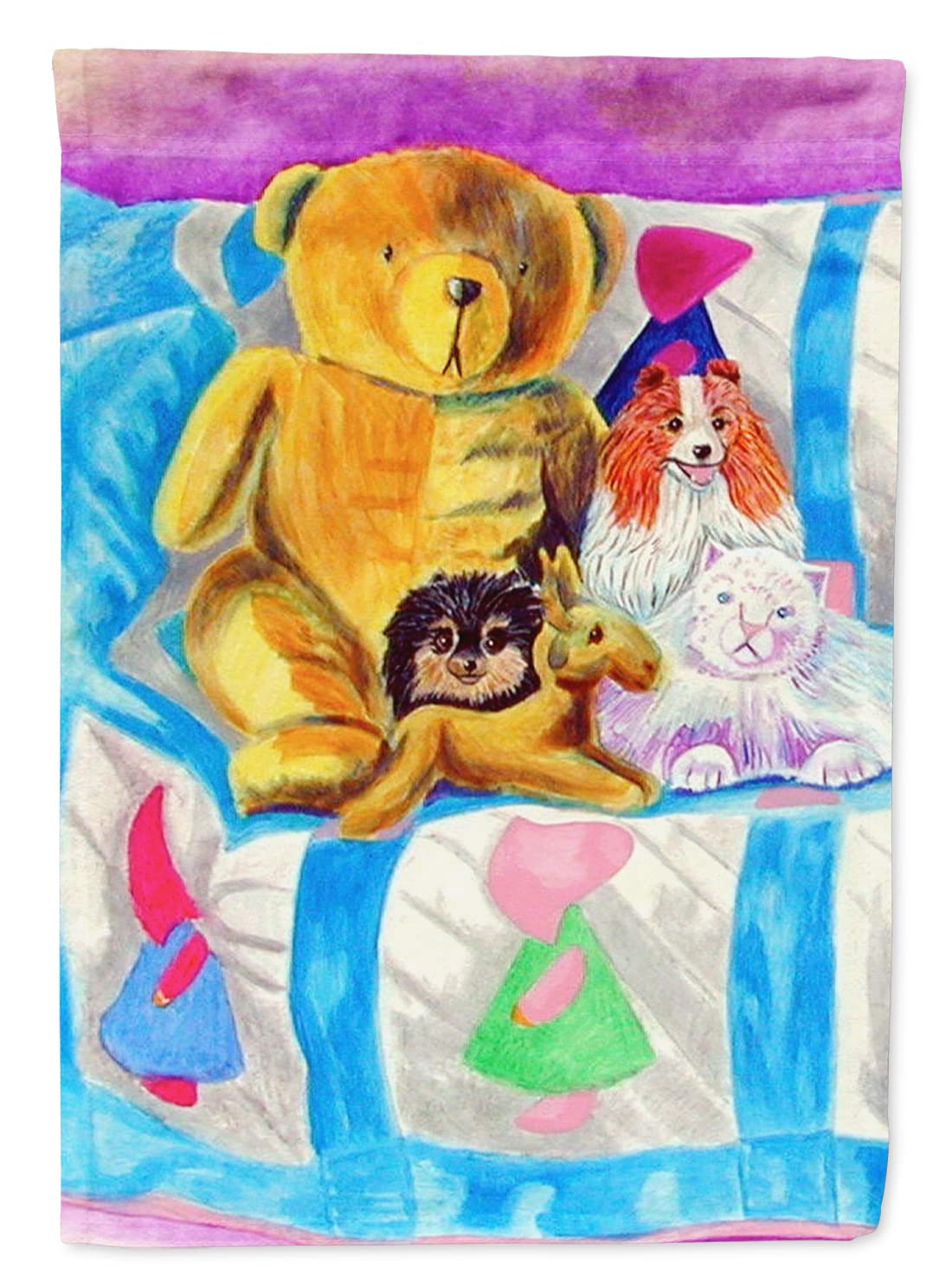 Caroline's Treasures 7102GF Pomeranian on the Couch Garden Flag - Colorful Outdoor Decorative Yard Banner for Mailbox, Patio, Flower Beds & Lawn Decor - Perfect for Seasonal Home & Garden Display