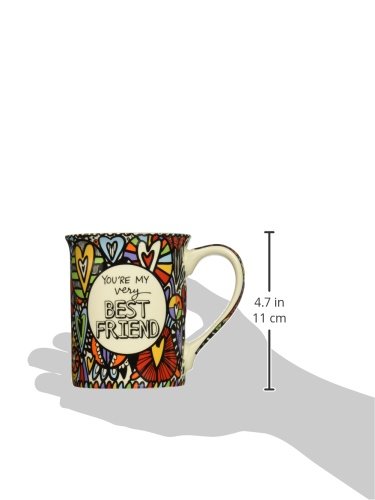 Our Name is Mud Best Friend Cuppa Doodle Stoneware Mug, 16 oz - Perfect for Coffee, Tea, and Heartwarming Gifts