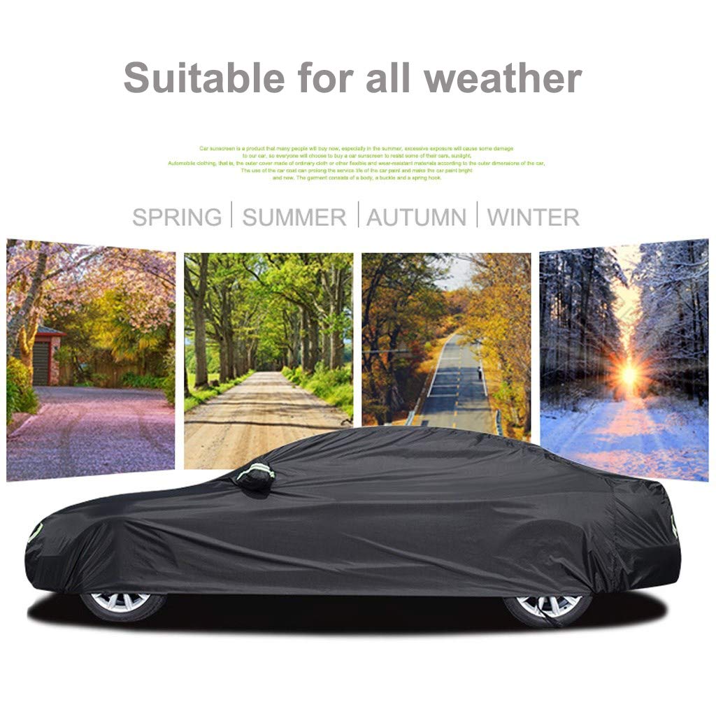 **Waterproof All-Weather Full Car Cover for Subaru WRX STI - Breathable Cotton Lined, Windproof, Snowproof & UV Protection - Ideal for Outdoor Parking, Dust & Weather Protection**
