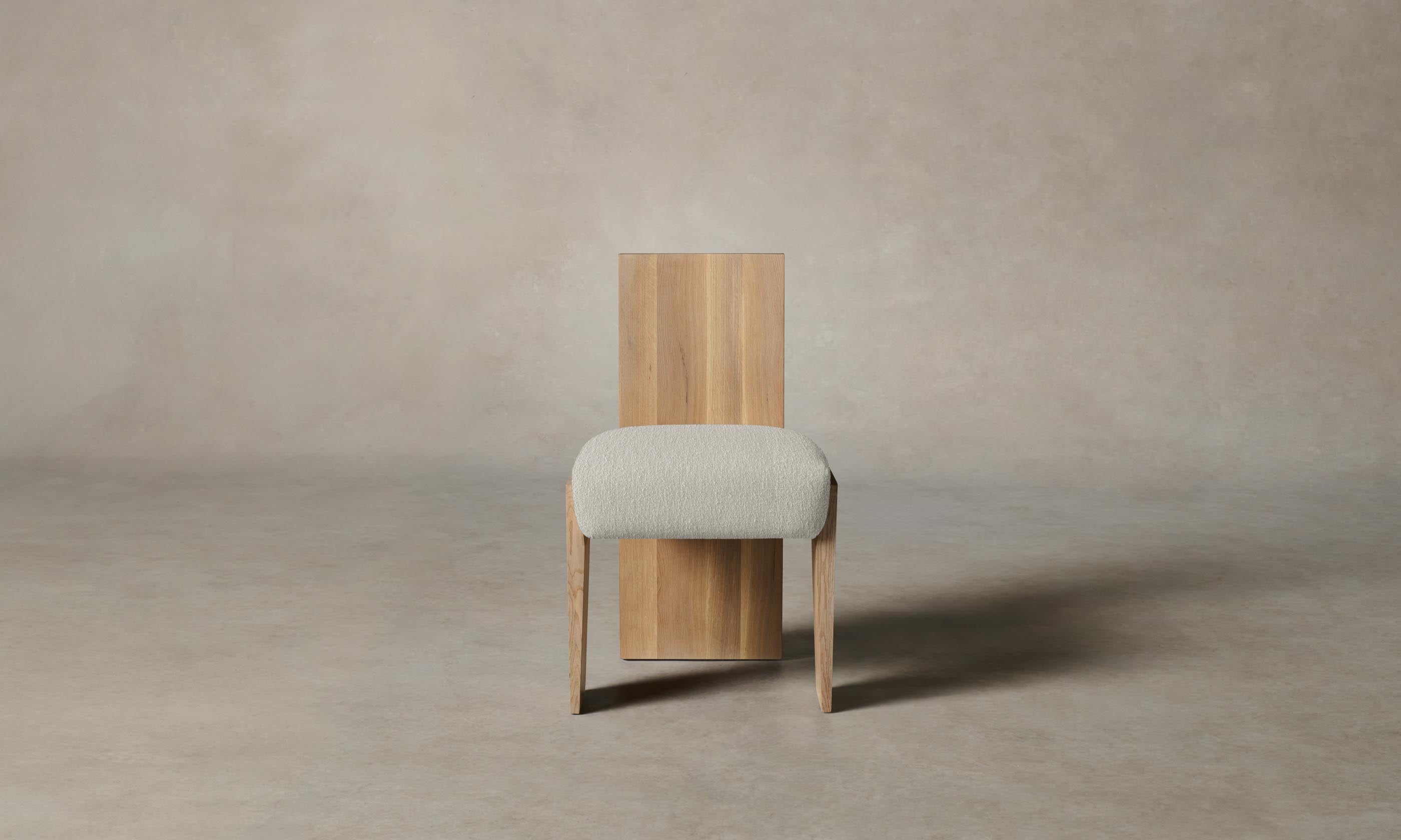 Garrett Dining Chair - Performance Bouclé Polar Fabric Upholstered, Modern Accent Chair for Kitchen, Dining Room & Office - Comfortable & Stylish Seating Solution