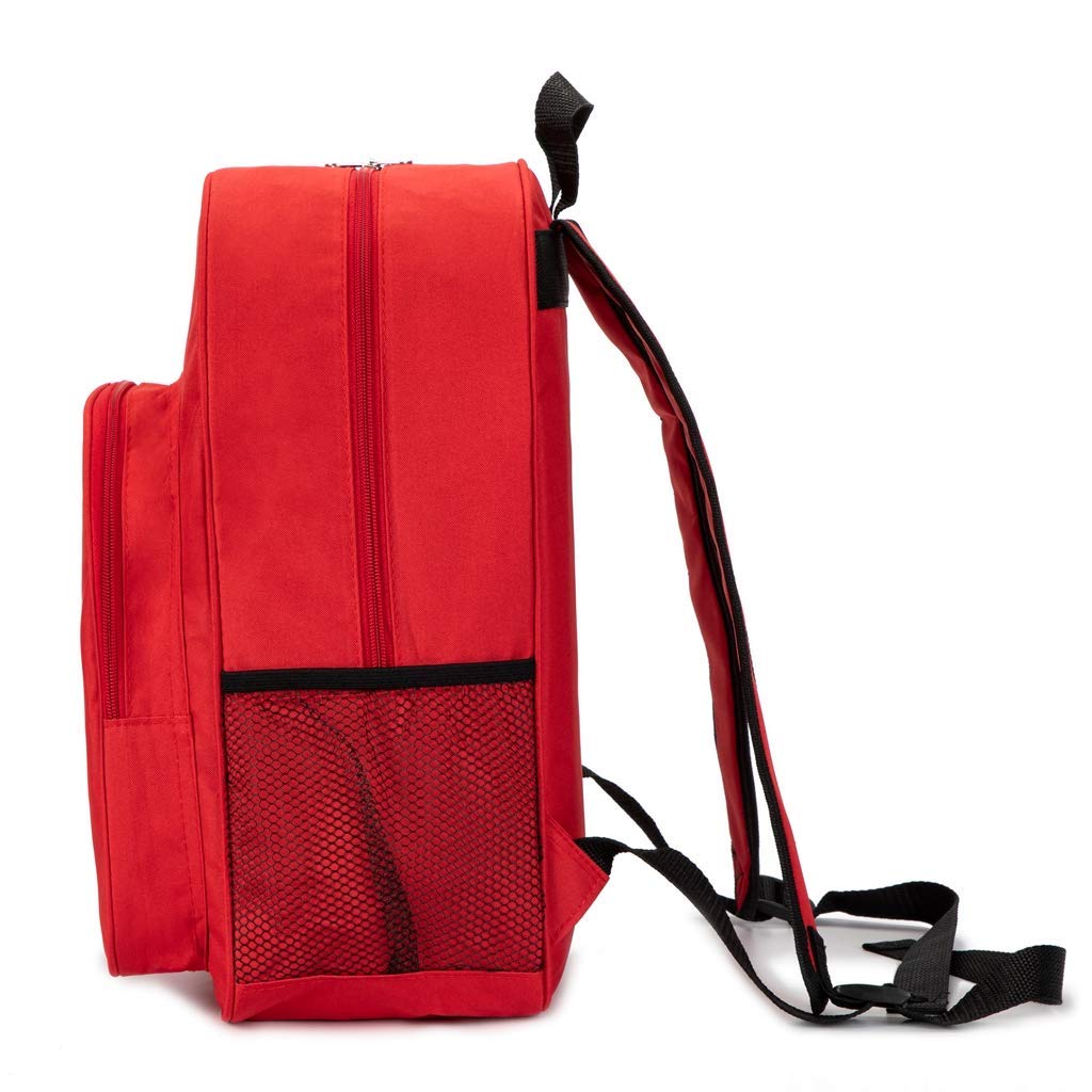 Red First Aid Kit Empty Travel Rescue Pouch - Emergency Medical Bag for First Responders, Camping, Hiking & Outdoor Adventures