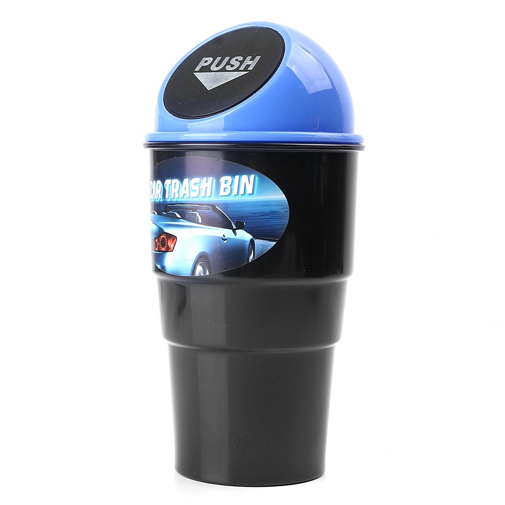 GZYF Blue Car Trash Can - Auto Garbage Bin for Car, Home & Office - Leakproof Vehicle Trash Container - Perfect for Sedan, SUV, Truck & Road Trips