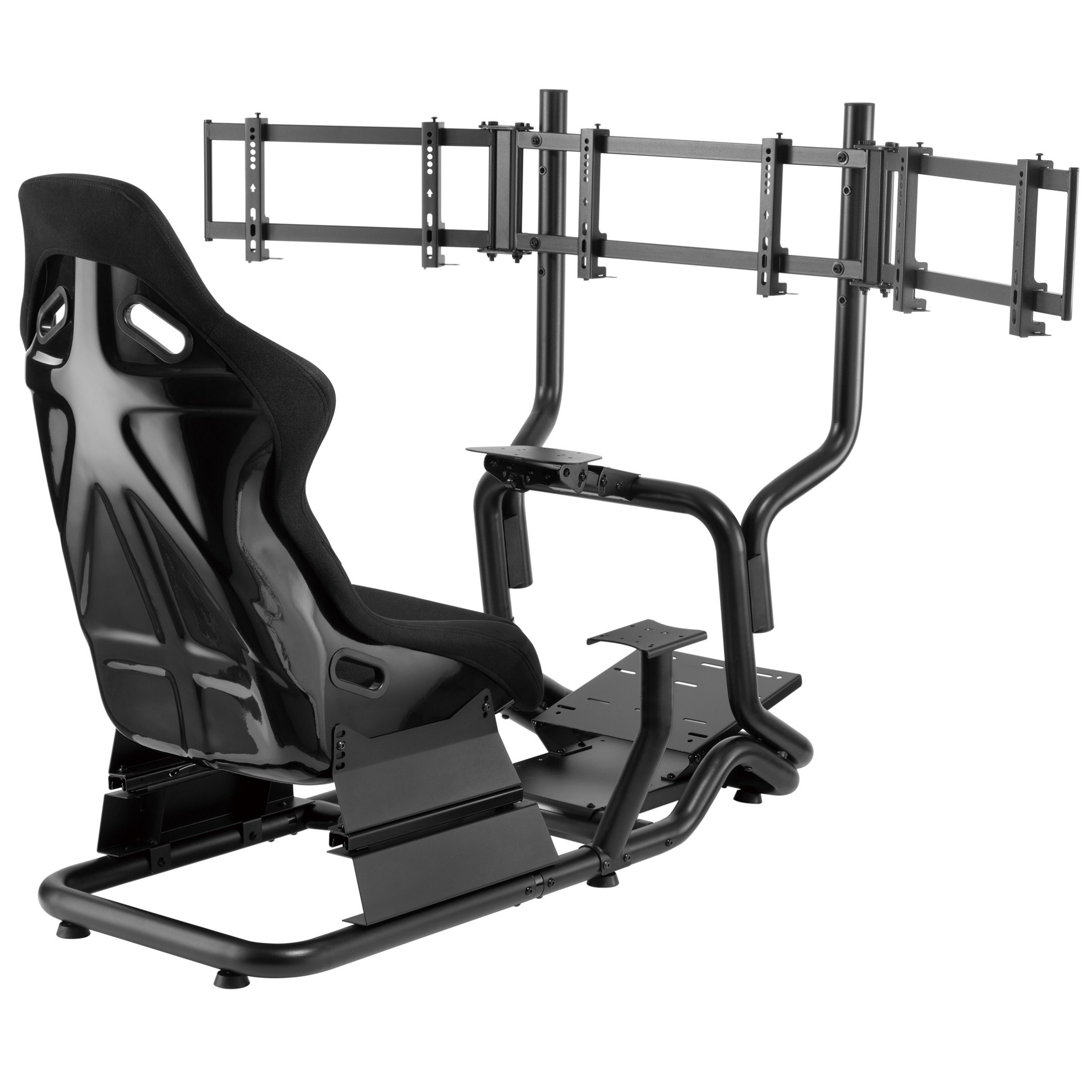 Downforce Triple Monitor Mount Stand - Heavy Duty Clamp for 3 Screens up to 32