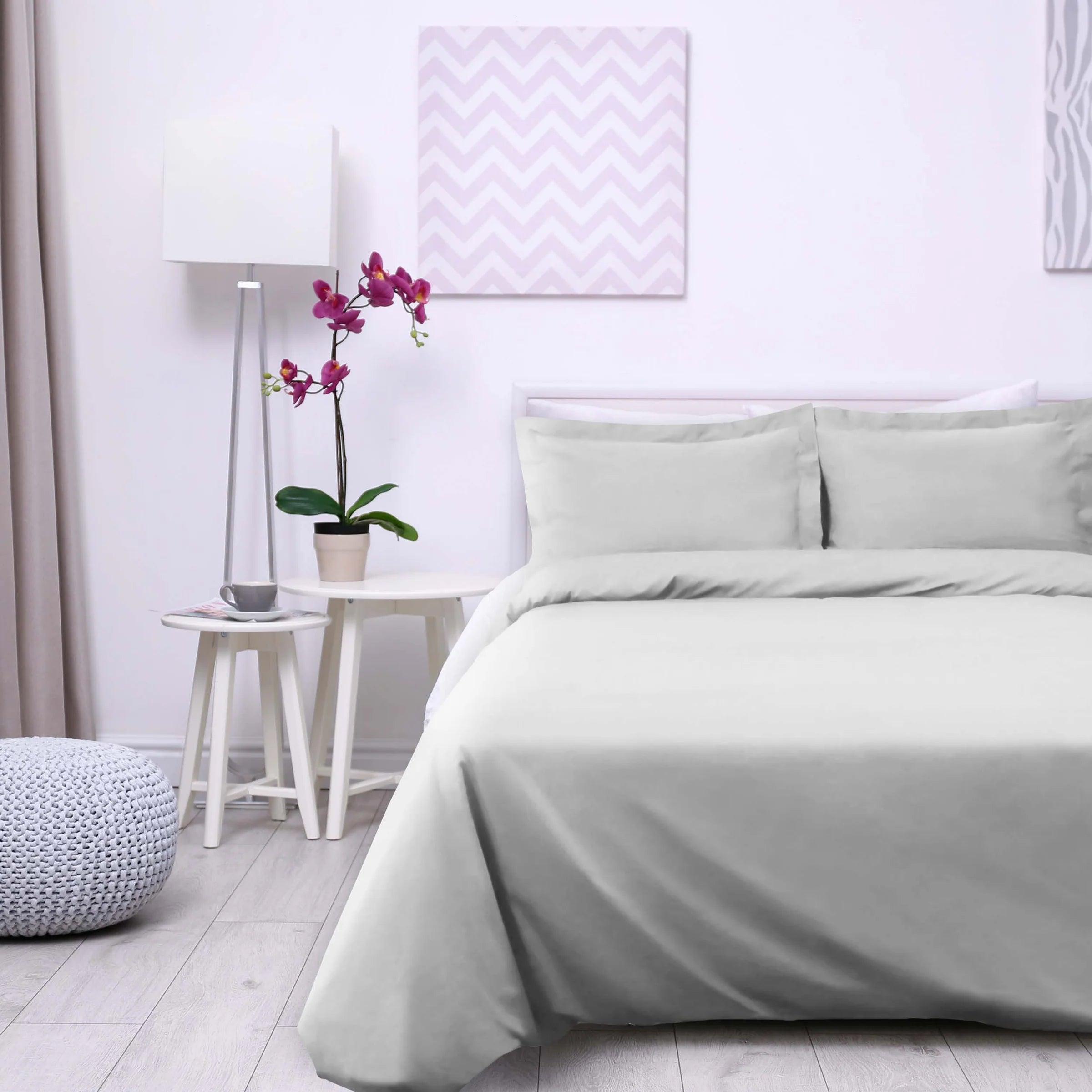 Premium 100% Cotton Percale Duvet Cover Set - Soft & Breathable Bedding for Modern & Traditional Bedrooms - Perfect for Home, Hotel, and Guest Room Decor