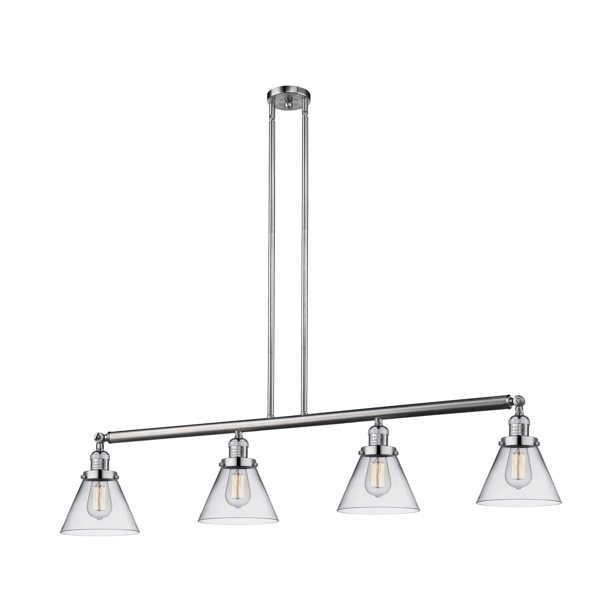 214-Piece G41 Large Cone 3-Light Island Pendant Light in Polished Chrome - Perfect for Kitchen Islands, Dining Rooms, and Modern Home Lighting