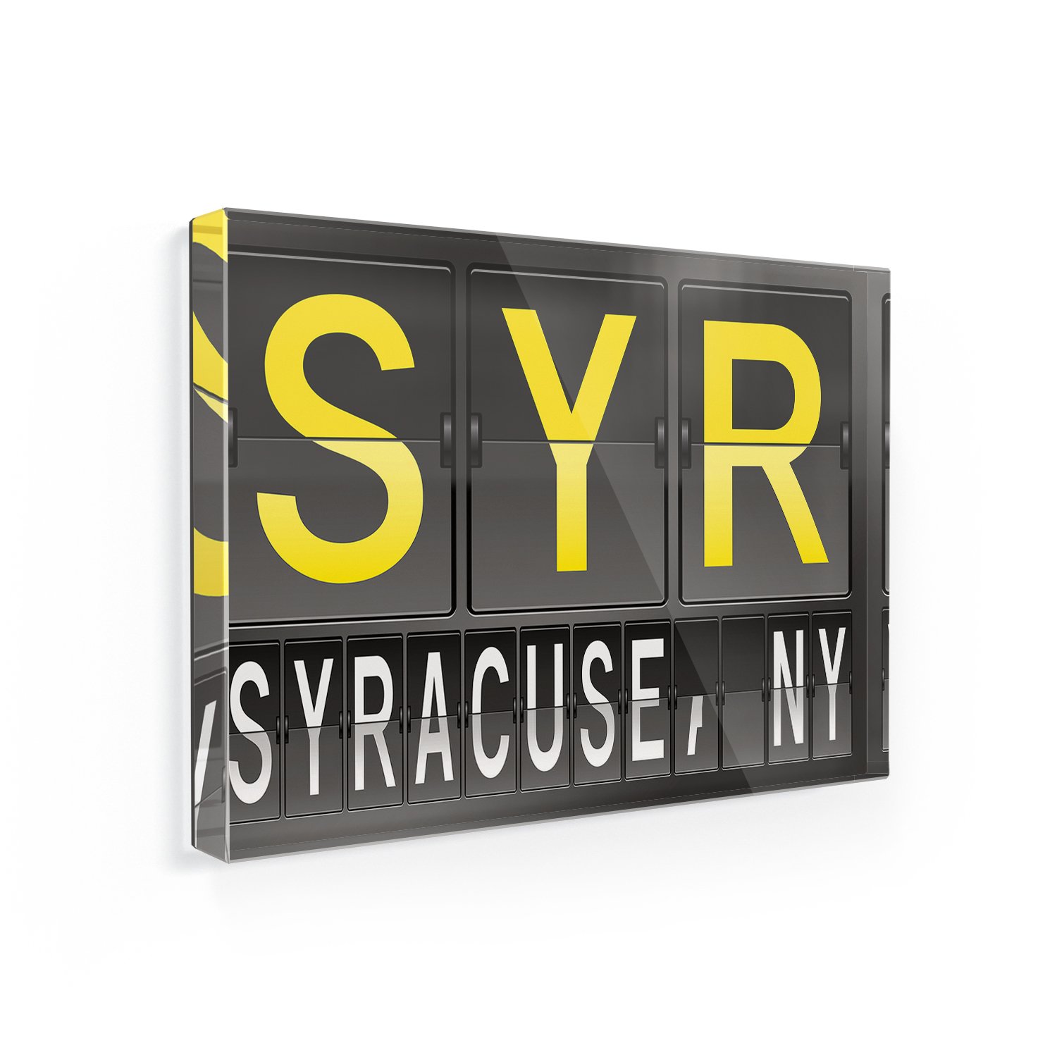 SYR Airport Code Fridge Magnet for Syracuse, NY - Durable & Colorful Travel Souvenir - Perfect for Refrigerators, Lockers & Office Decor