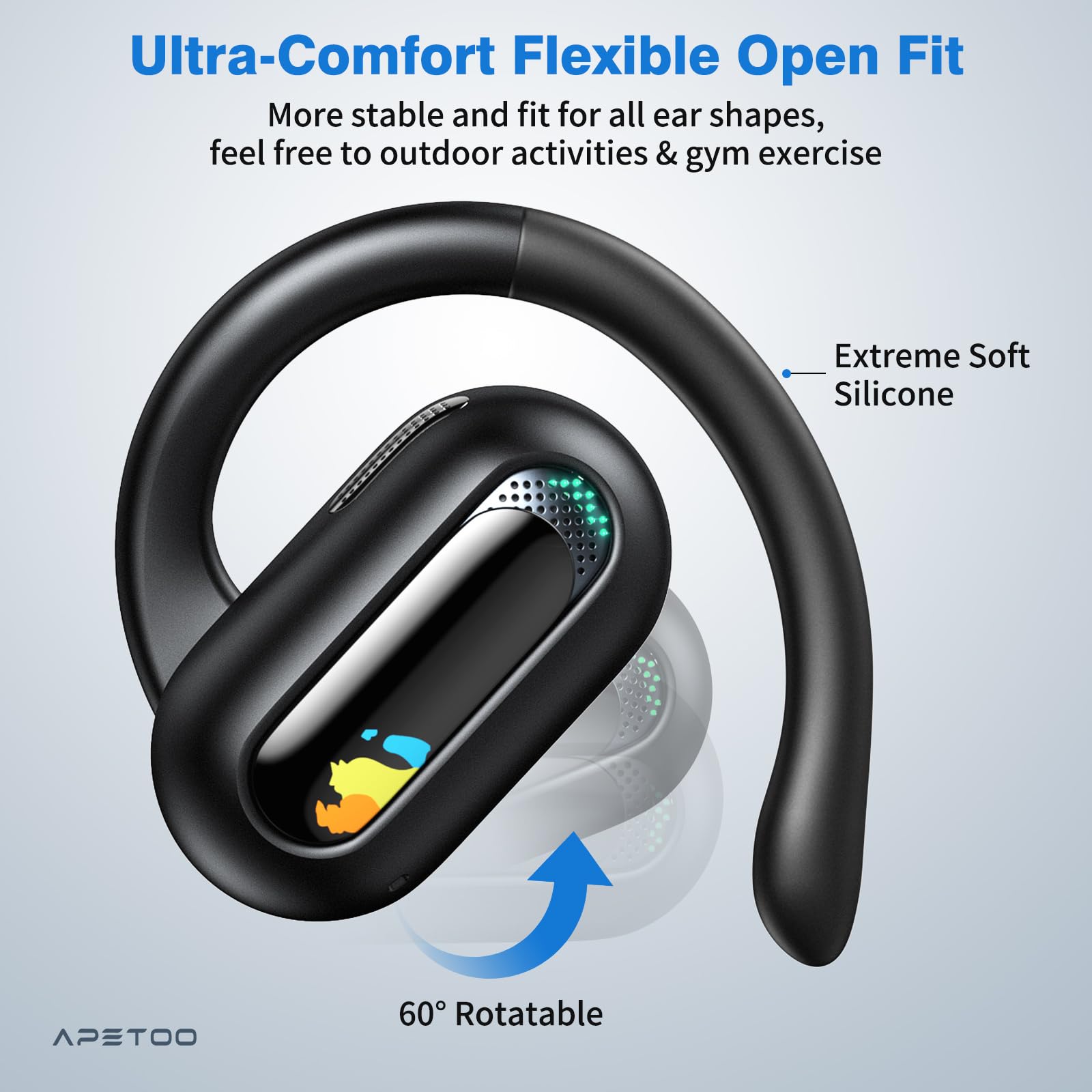 APETOO Kids Headphones Wireless Bluetooth 5.3 Open Ear Earbuds for Children Teens - Safe Comfortable Over-Ear Headset for School, Travel, Airplane, Kindle, Tablet & Smartphone Use